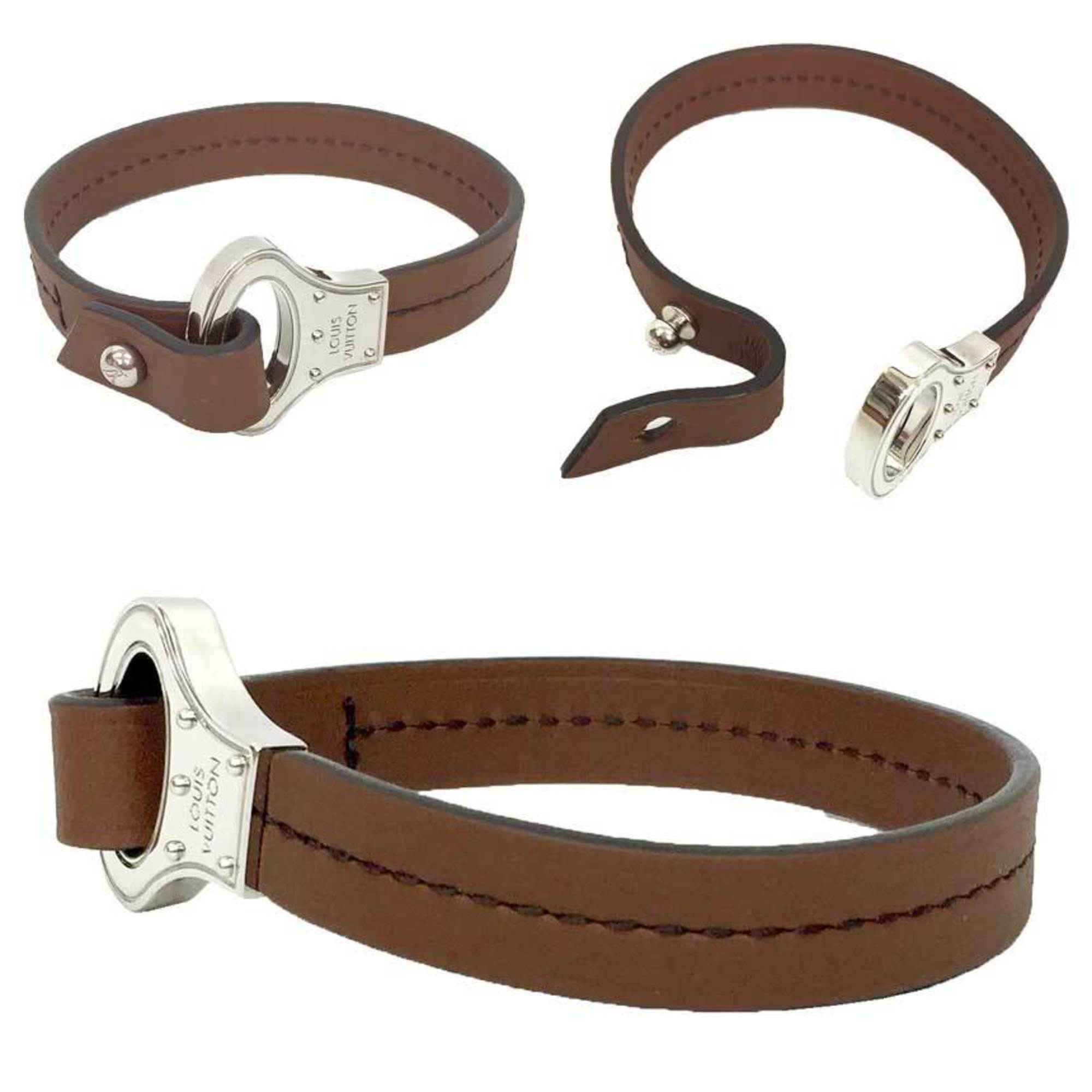 Louis Vuitton Brown Leather Charm Bracelet
