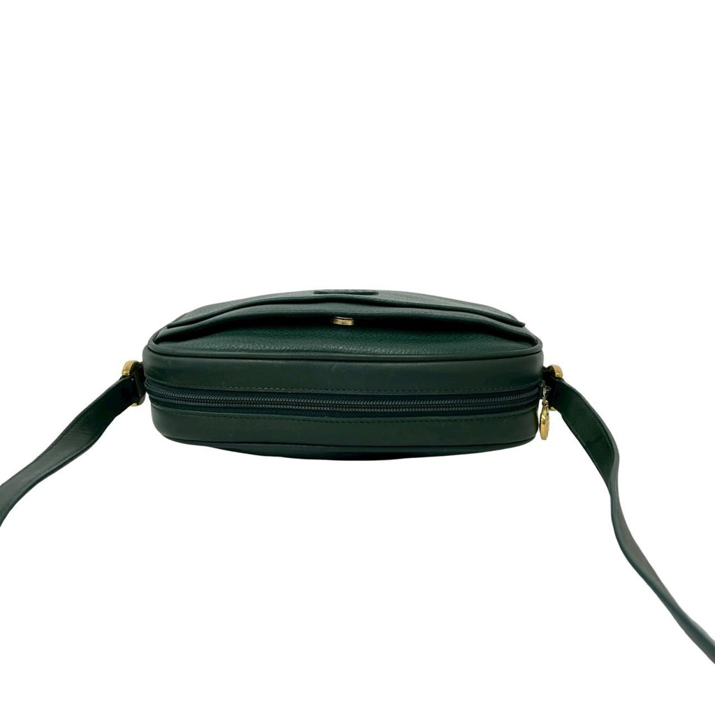 Gucci Green Leather Pochette Shoulder Bag (Pre-Owned)