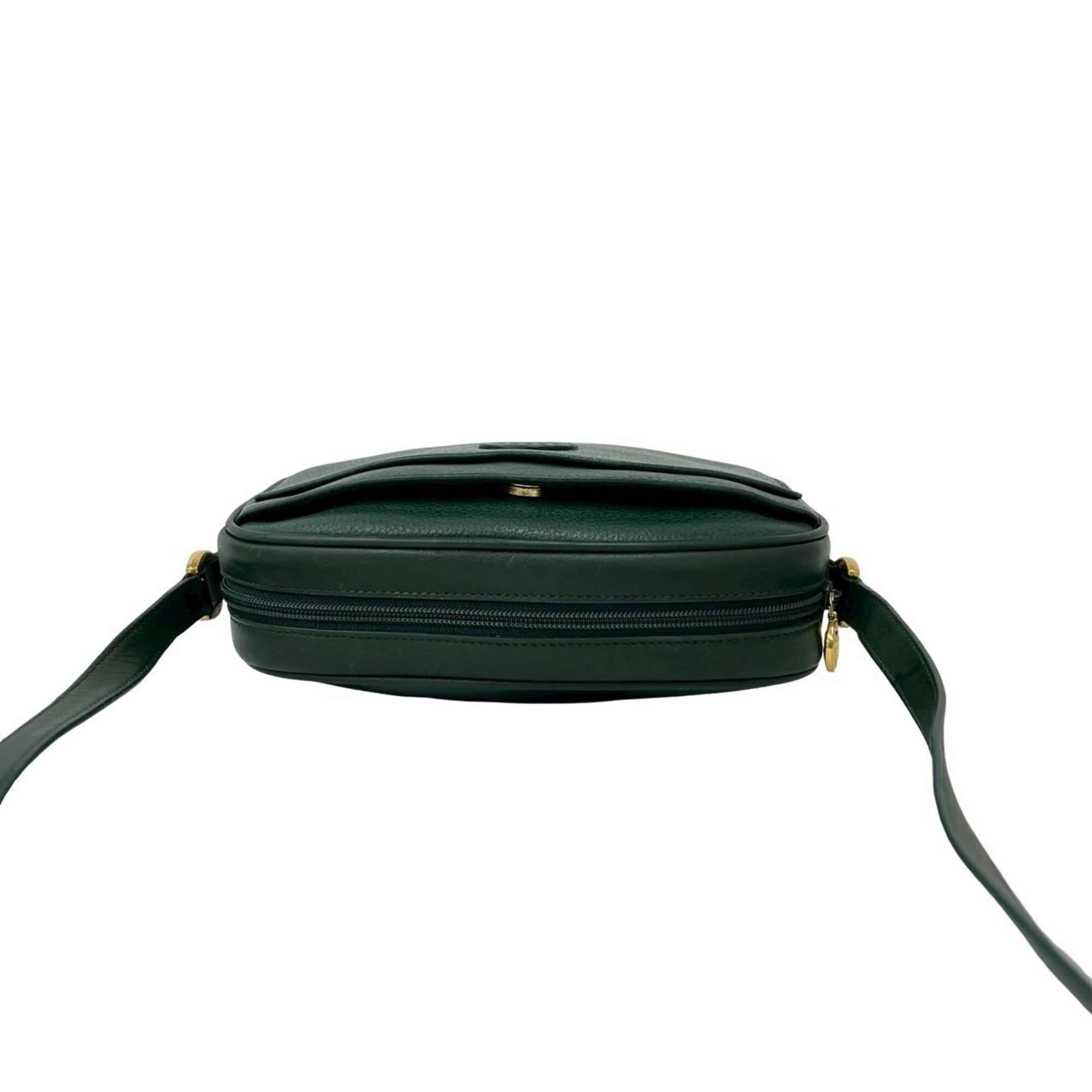 Gucci Green Leather Pochette Shoulder Bag (Pre-Owned)