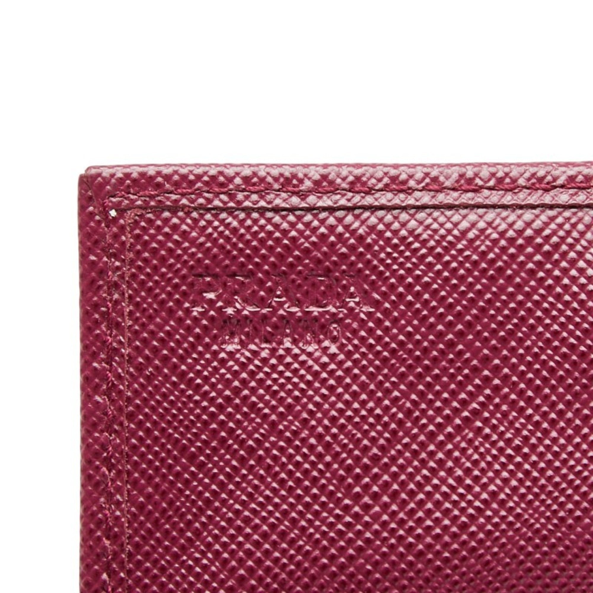 Prada Purple Leather Coin Purse/Coin Case