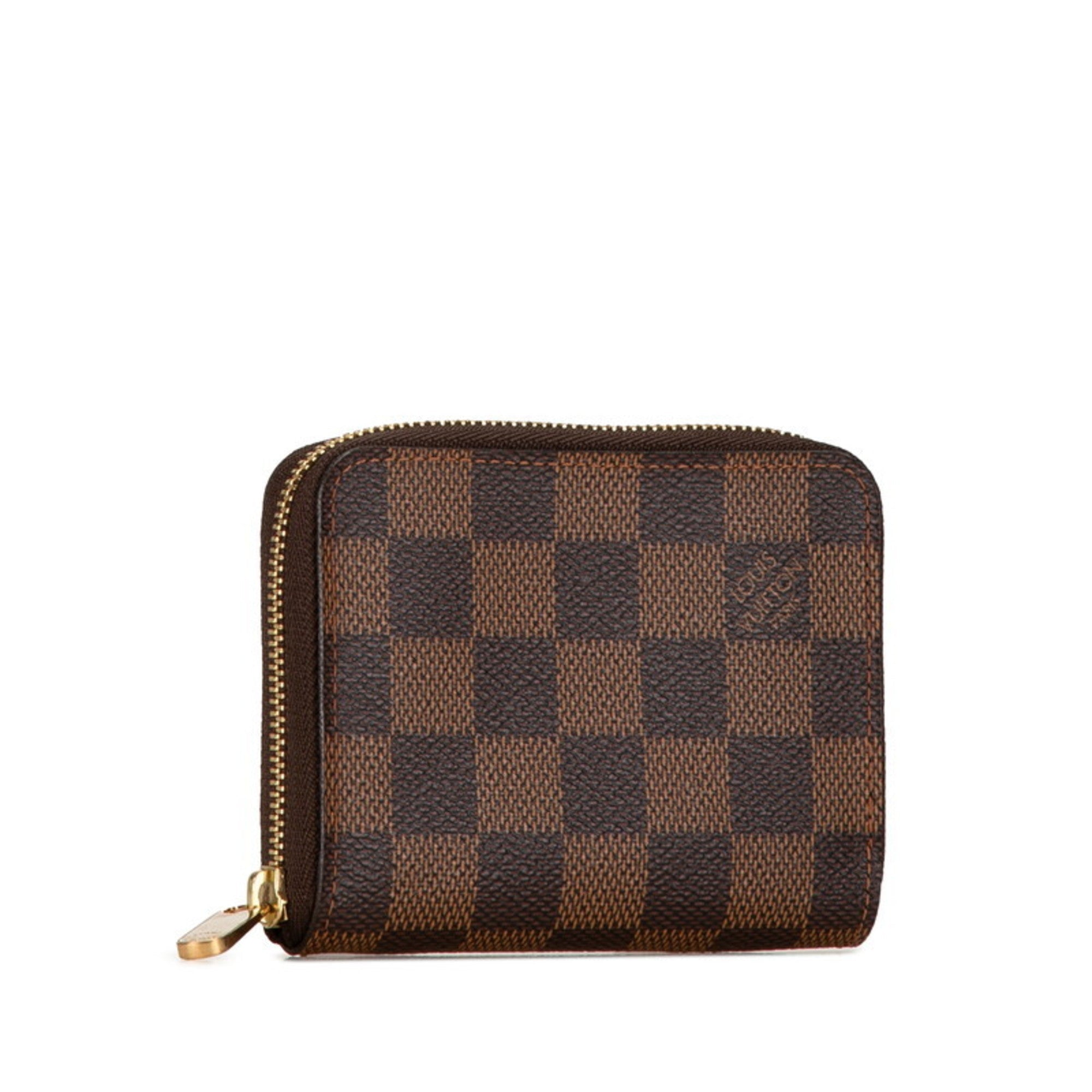 Louis Vuitton Brown Damier Canvas Pvc Leather Coin Purse/Coin Case