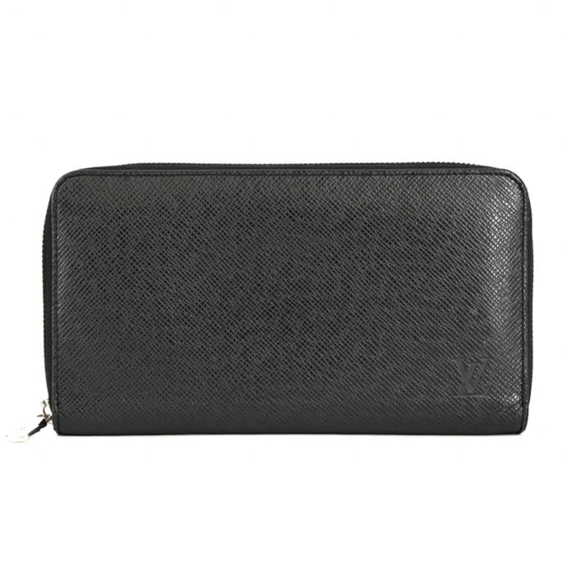 Louis Vuitton Black Taiga Leather Wallet (Tri-Fold)