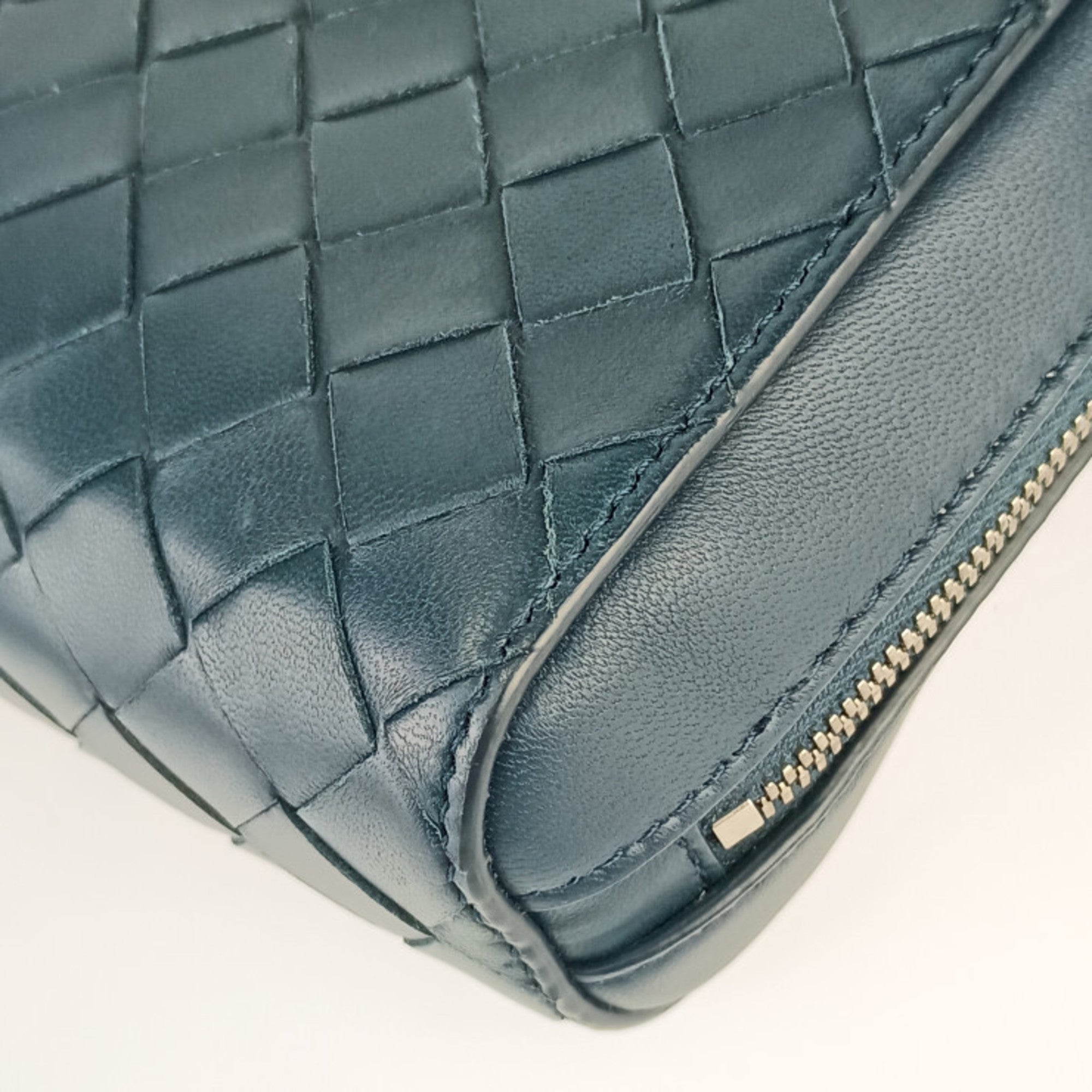 Bottega Veneta Blue Intrecciato Handbag Shoulder Bag Tote Bag