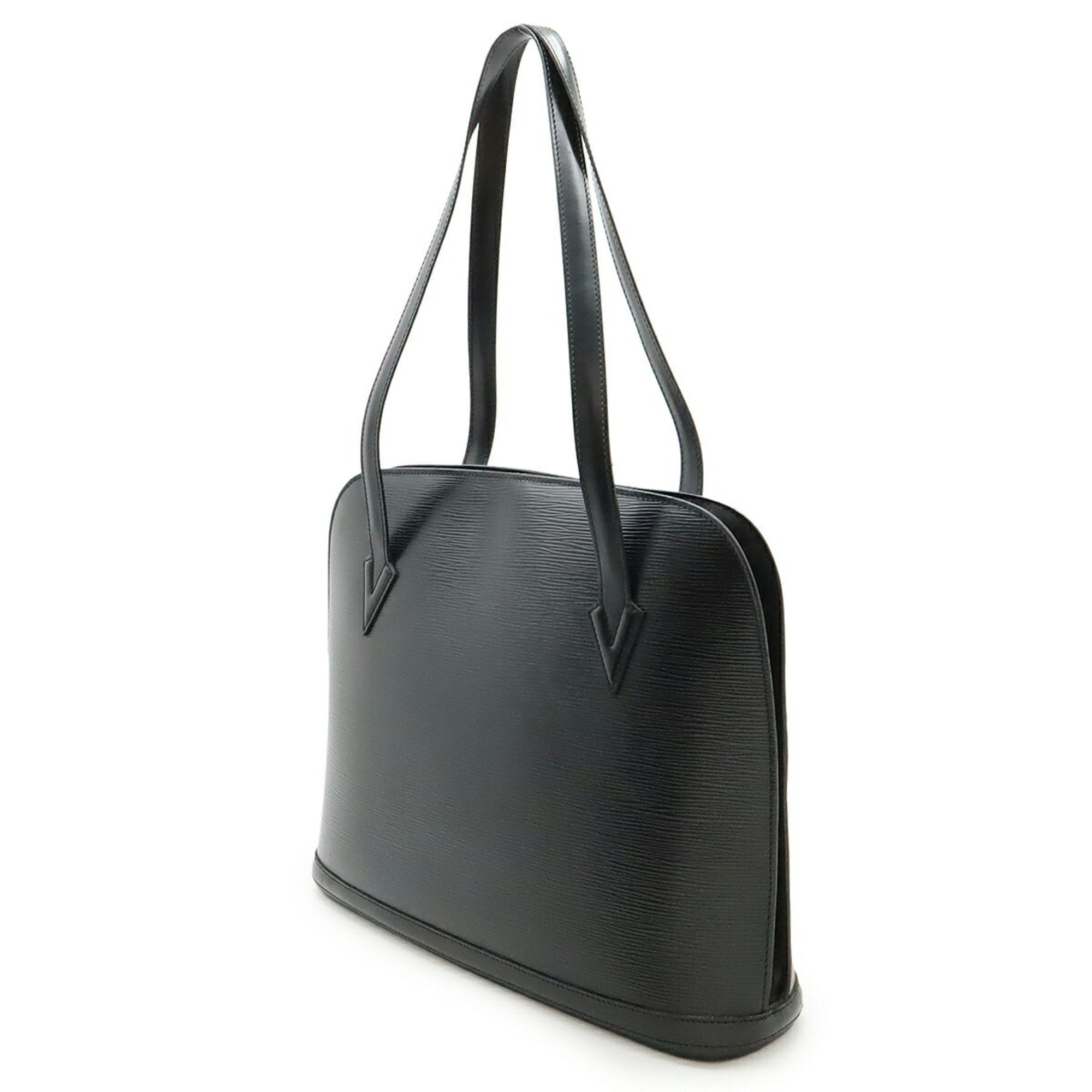 Louis Vuitton Black Noir Epi Leather Shoulder Bag Tote Bag