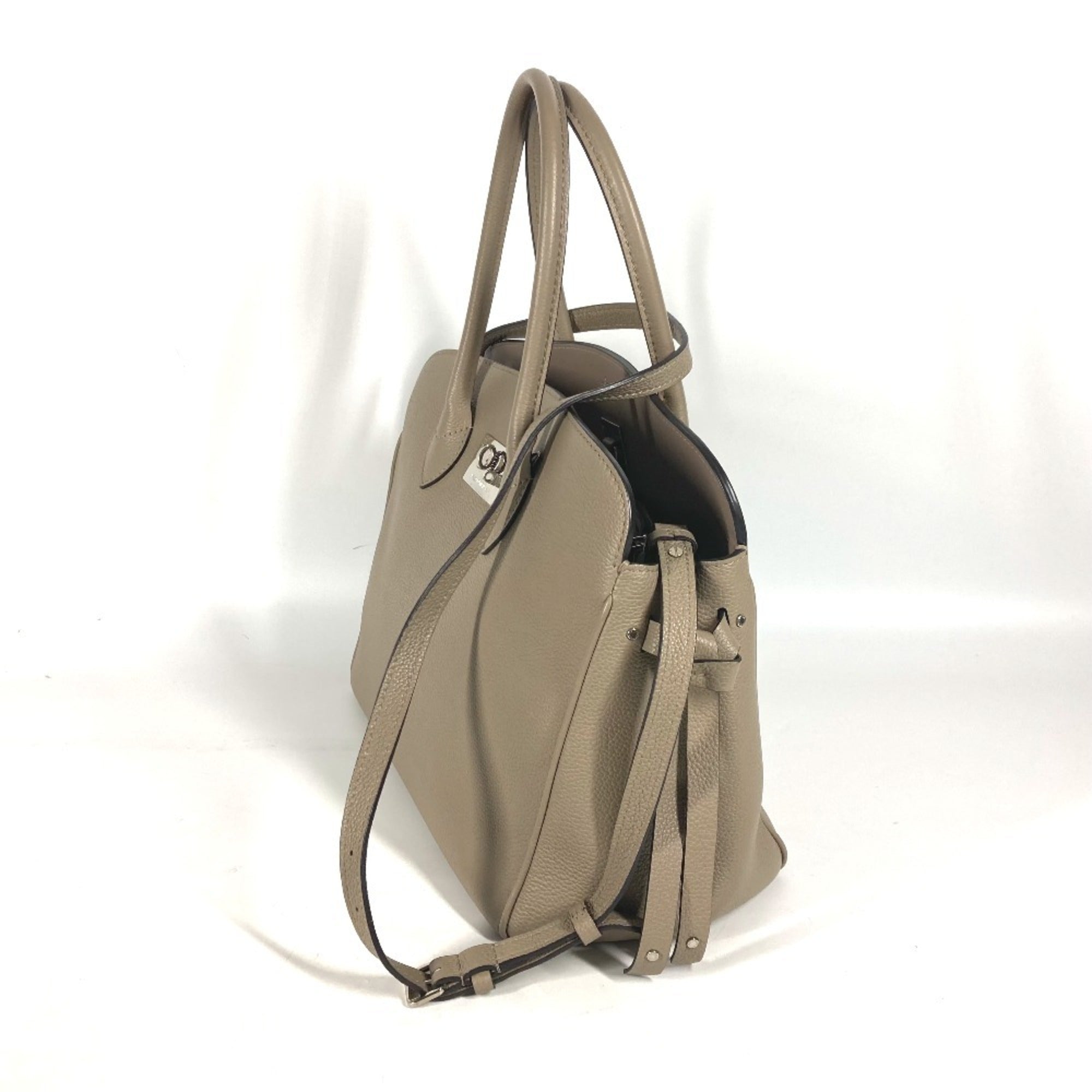 Louis Vuitton Gray Tourterelle Leather Handbag Shoulder Bag Tote Bag