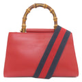 Gucci Red Color Leather Handbag (Pre-Owned)