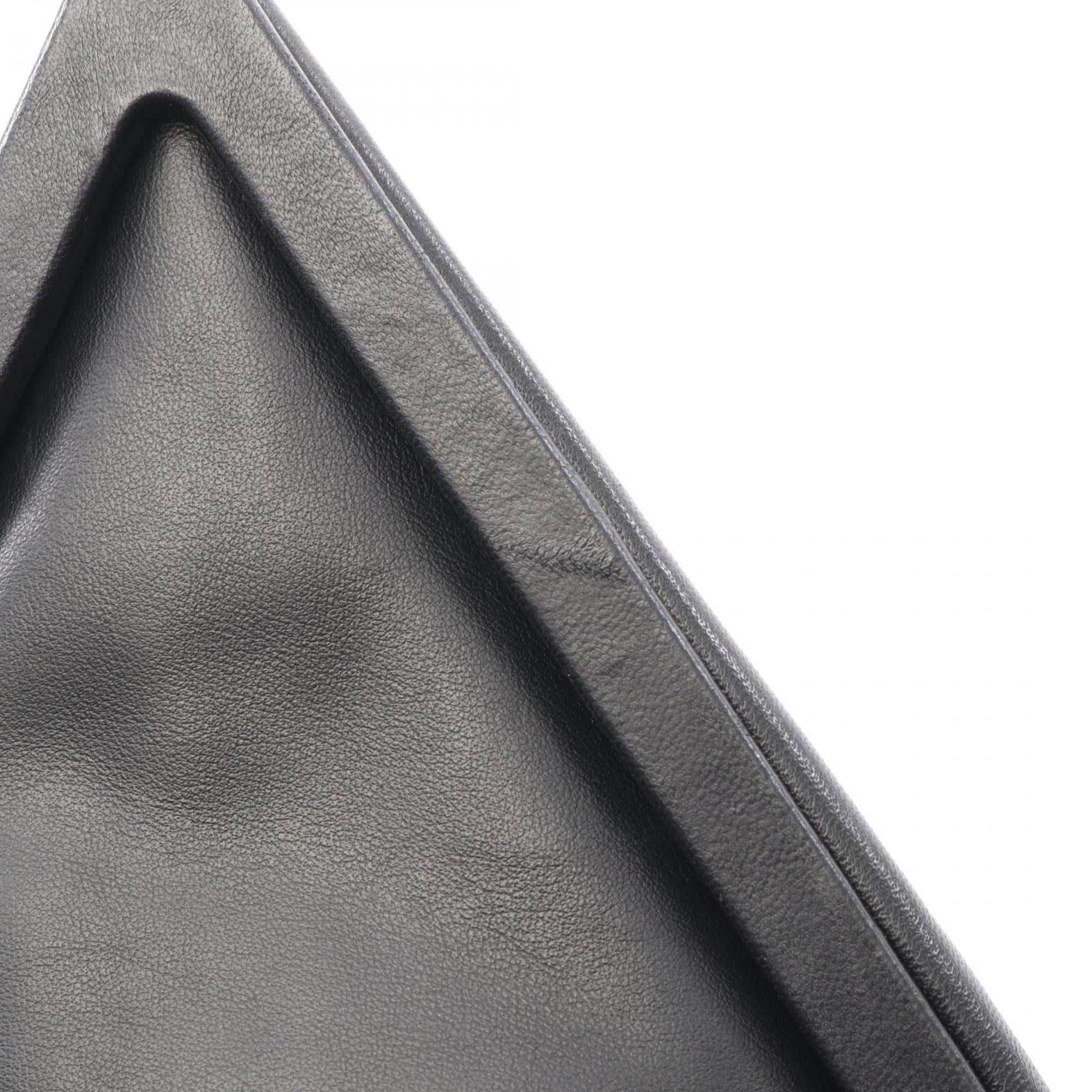 Bottega Veneta Black Leather Clutch Bag