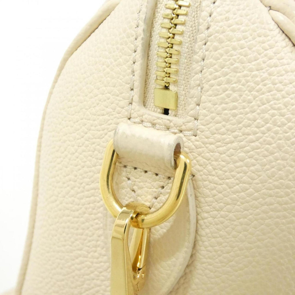 Louis Vuitton Cream White Leather Boston Bag