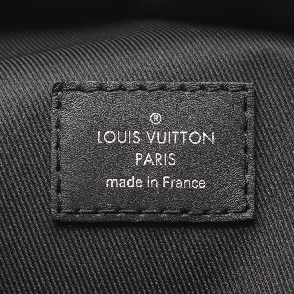 Louis Vuitton Black Coated Canvas Leather Backpack Handbag