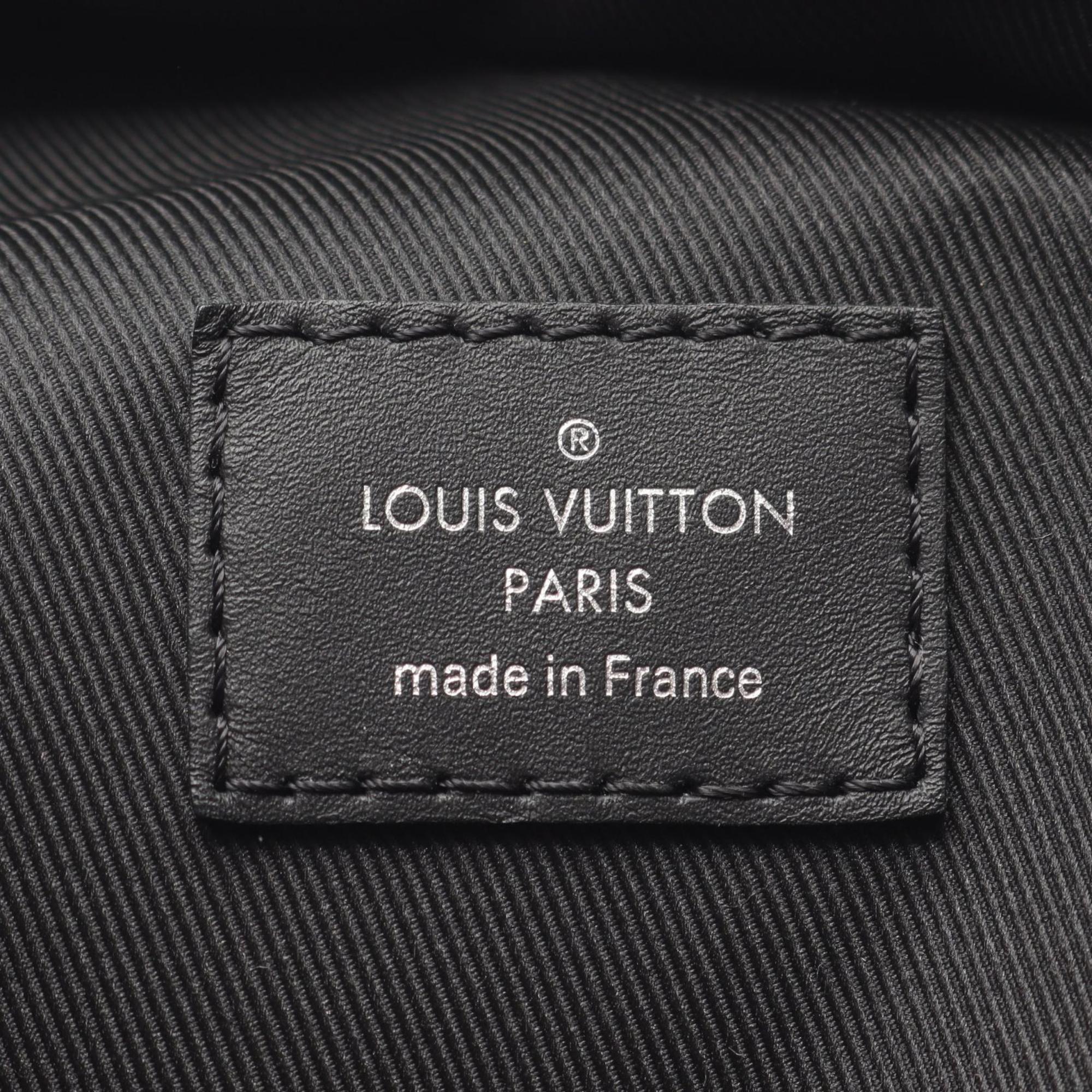 Louis Vuitton Black Coated Canvas Leather Backpack Handbag