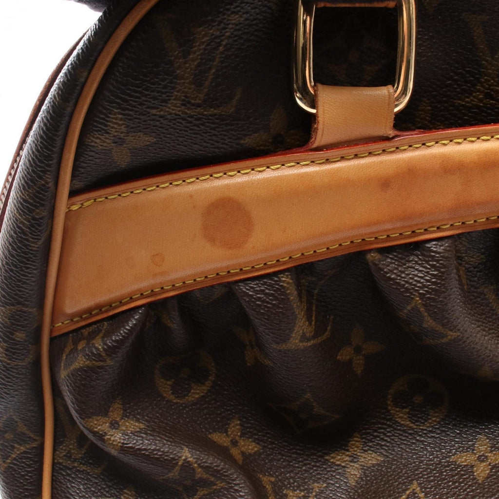 Louis Vuitton Brown Coated Canvas Leather Handbag