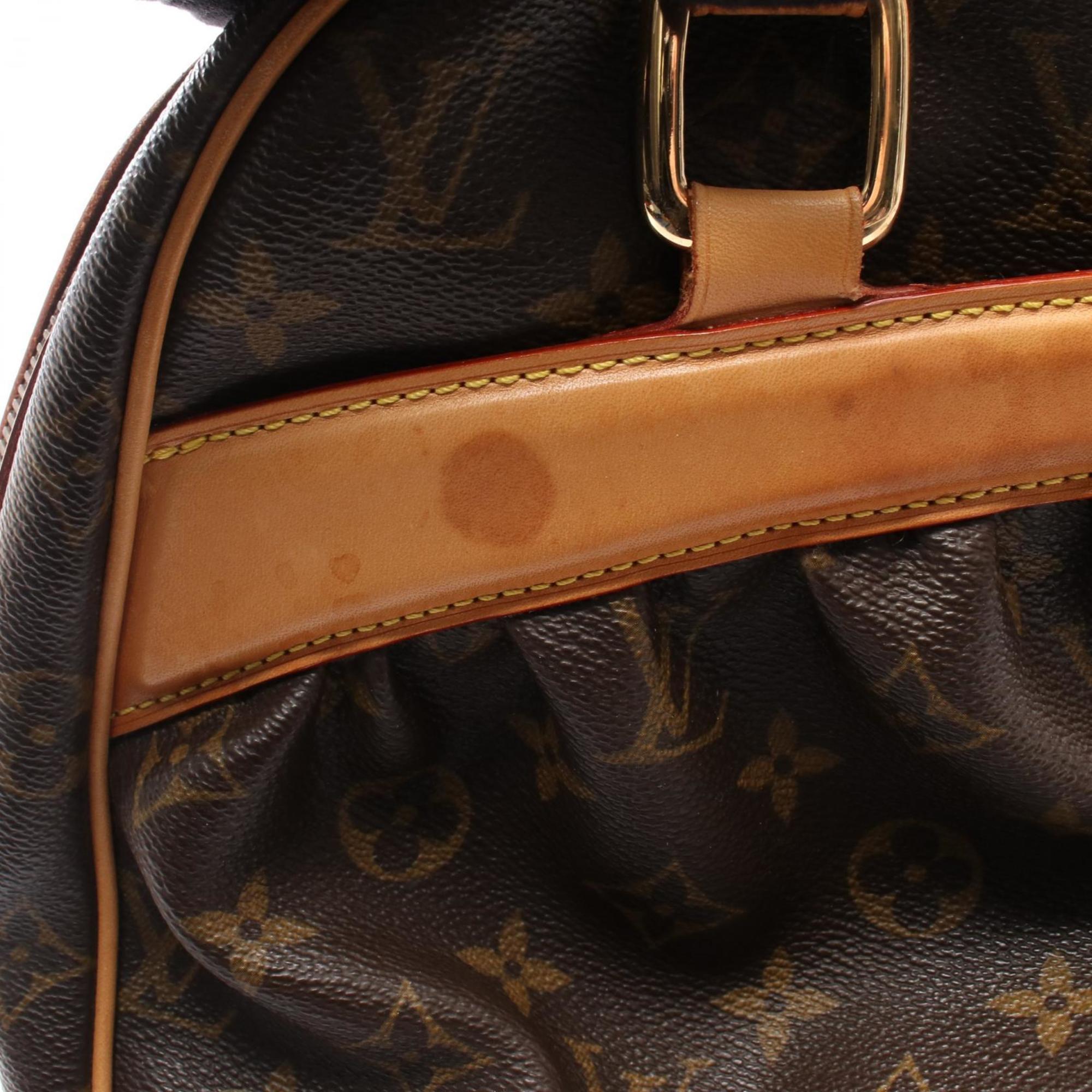 Louis Vuitton Brown Coated Canvas Leather Handbag