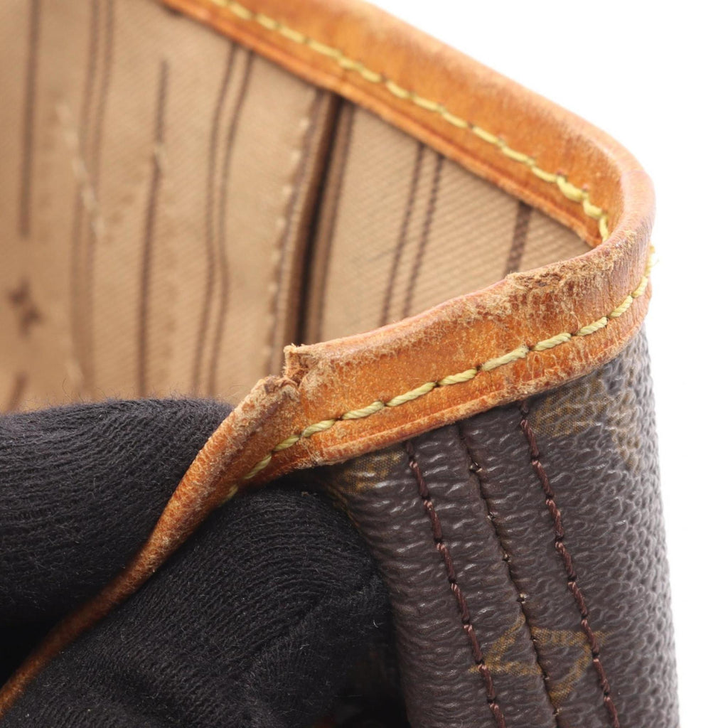 Louis Vuitton Brown Monogram Coated Canvas Leather Handbag Tote Bag