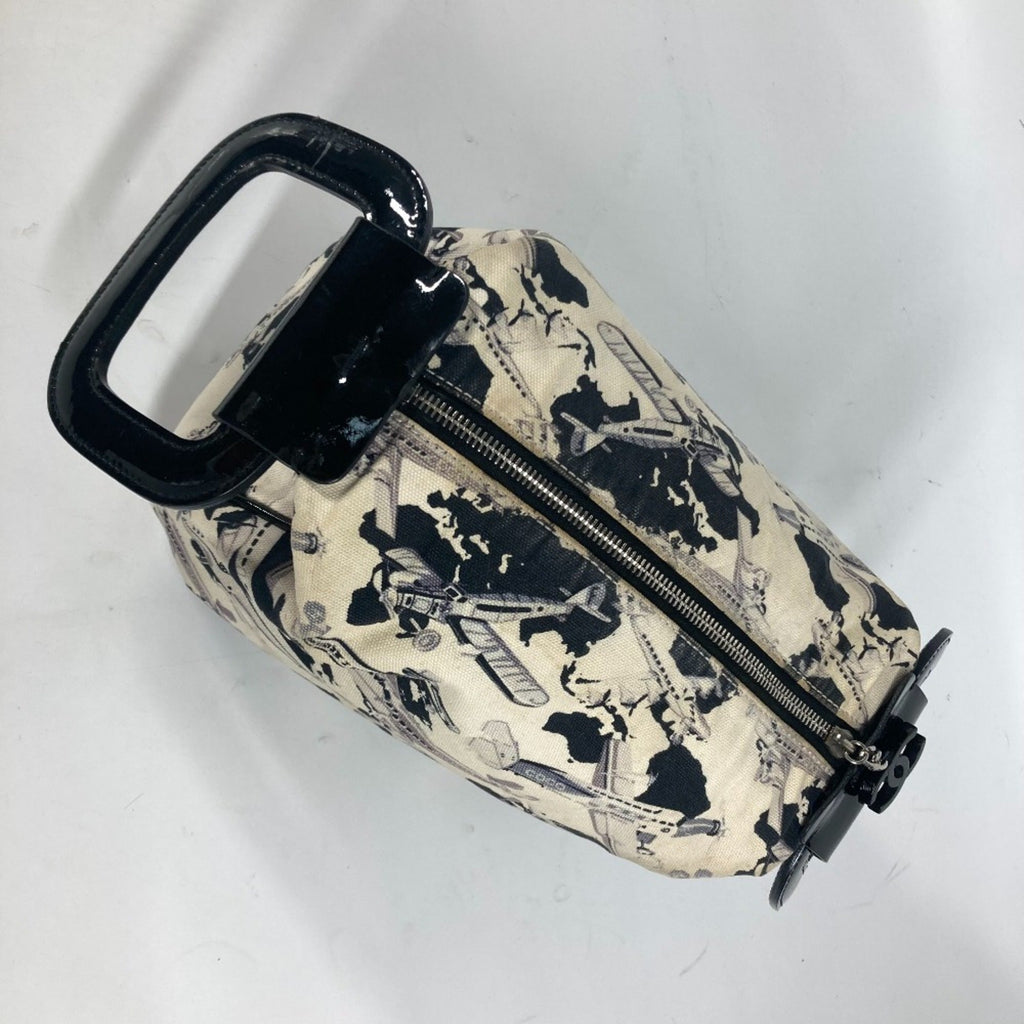 Chanel Black White Canvas Handbag