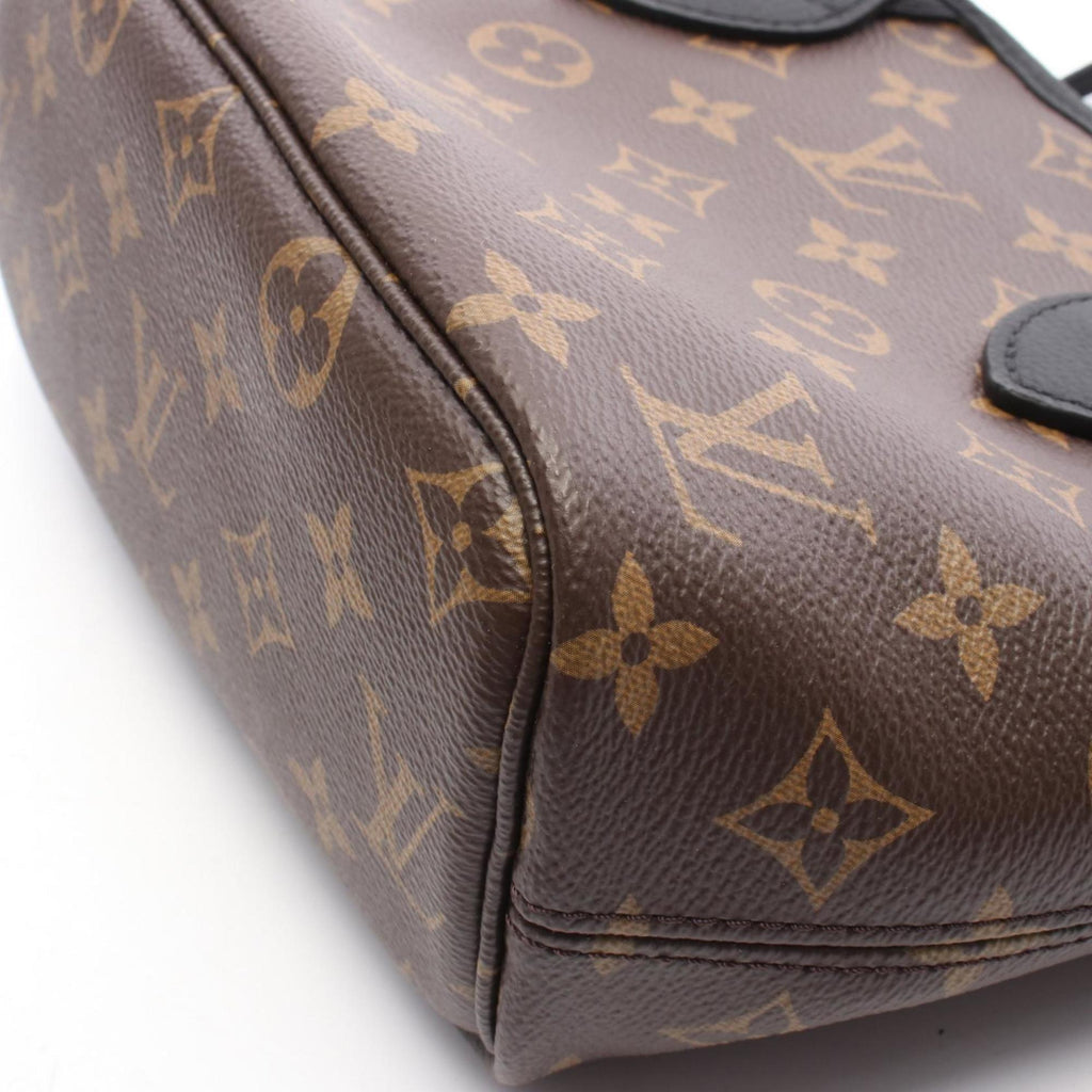 Louis Vuitton Black Brown Coated Canvas Monogram Pvc Leather Tote Bag