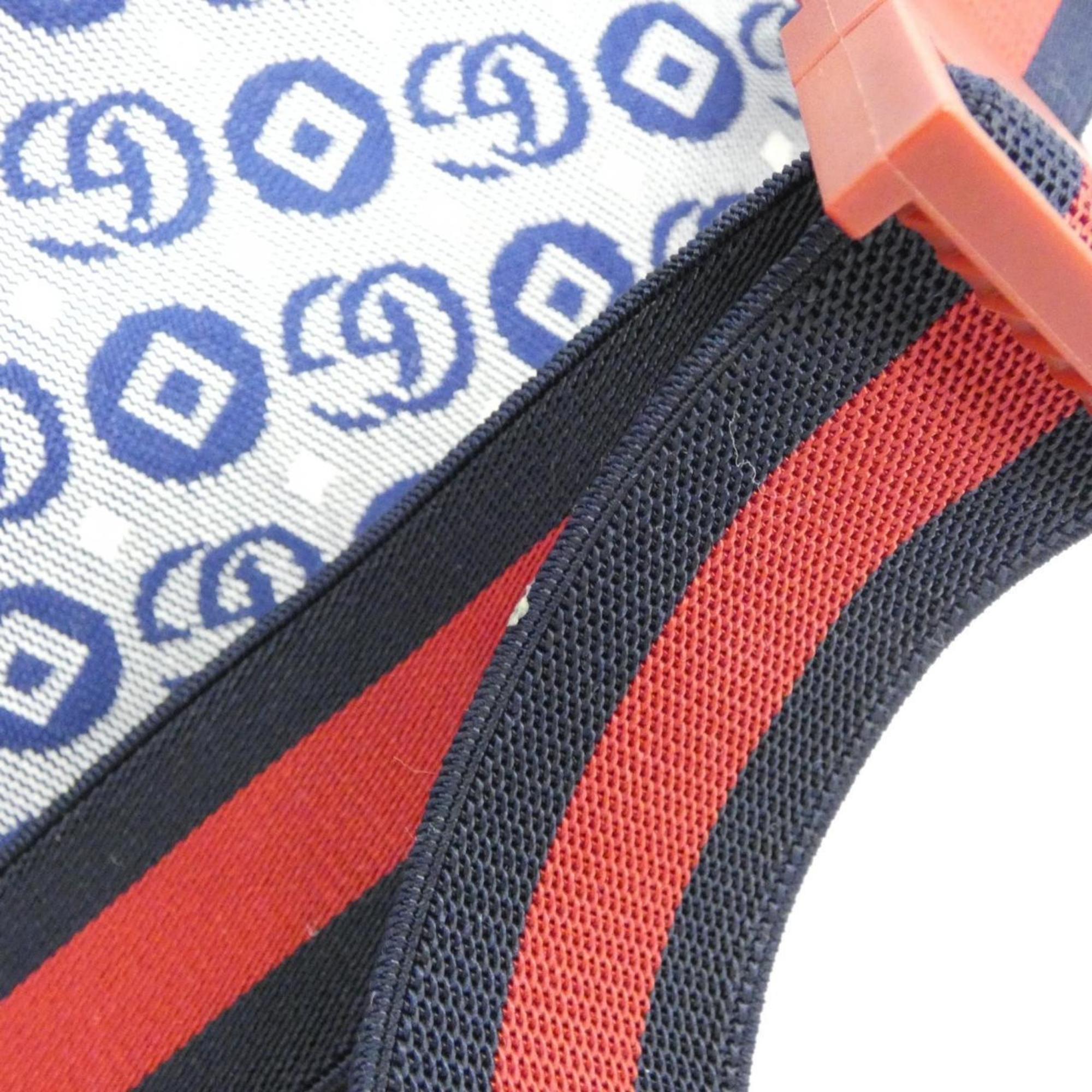 Gucci Blue White Jacquard Cotton Fanny Pack (Pre-Owned)