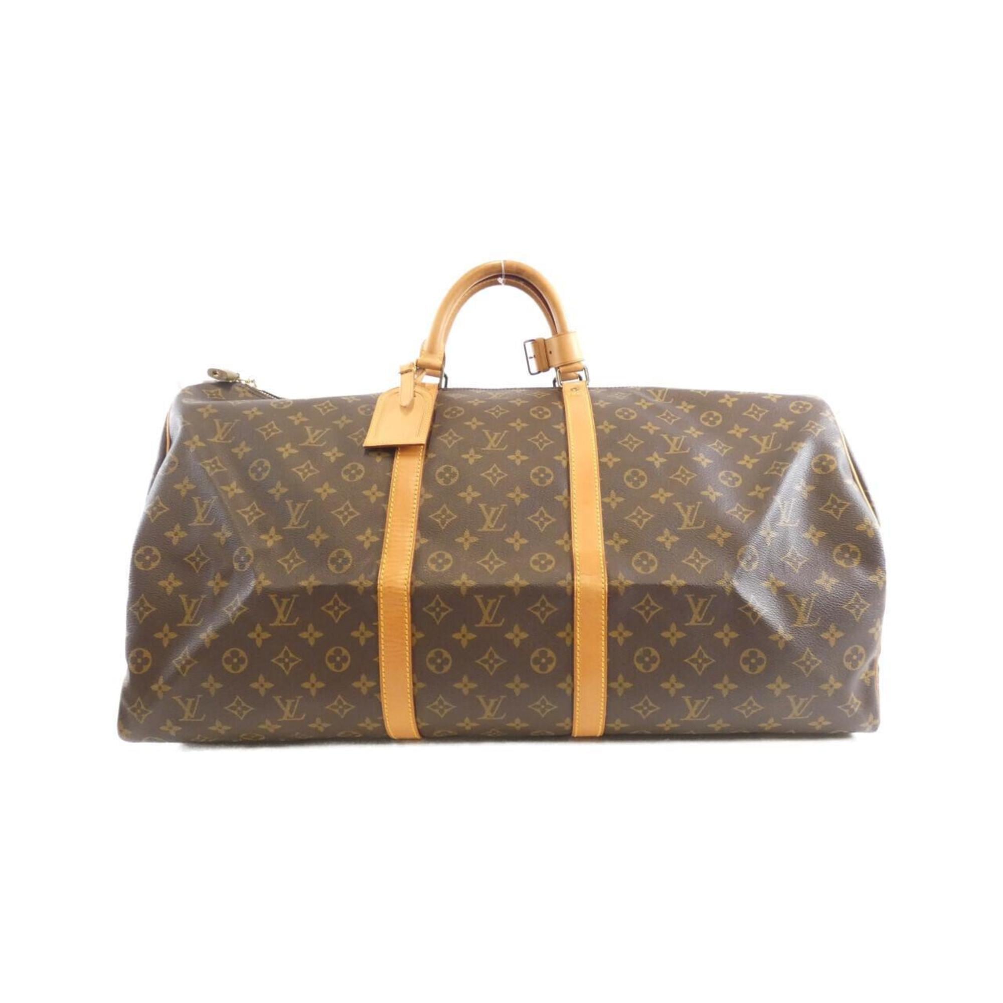 Louis Vuitton Marron Coated Canvas Boston Bag