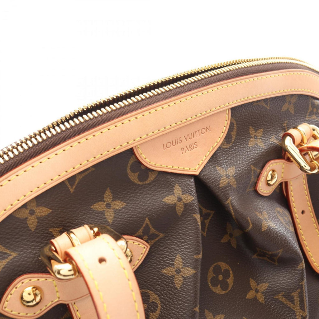 Louis Vuitton Monogram Brown Coated Canvas Leather Handbag