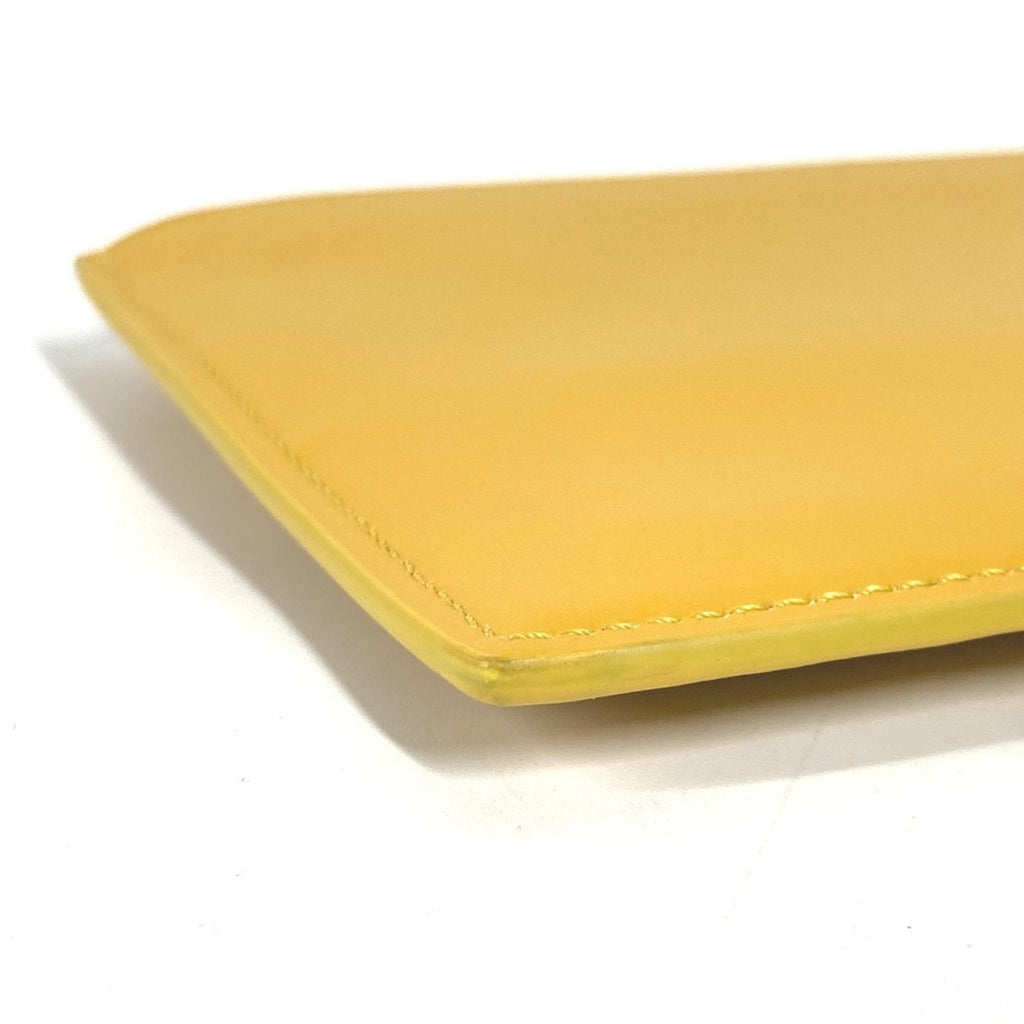 Fendi Yellow Leather Clutch Bag Pouch