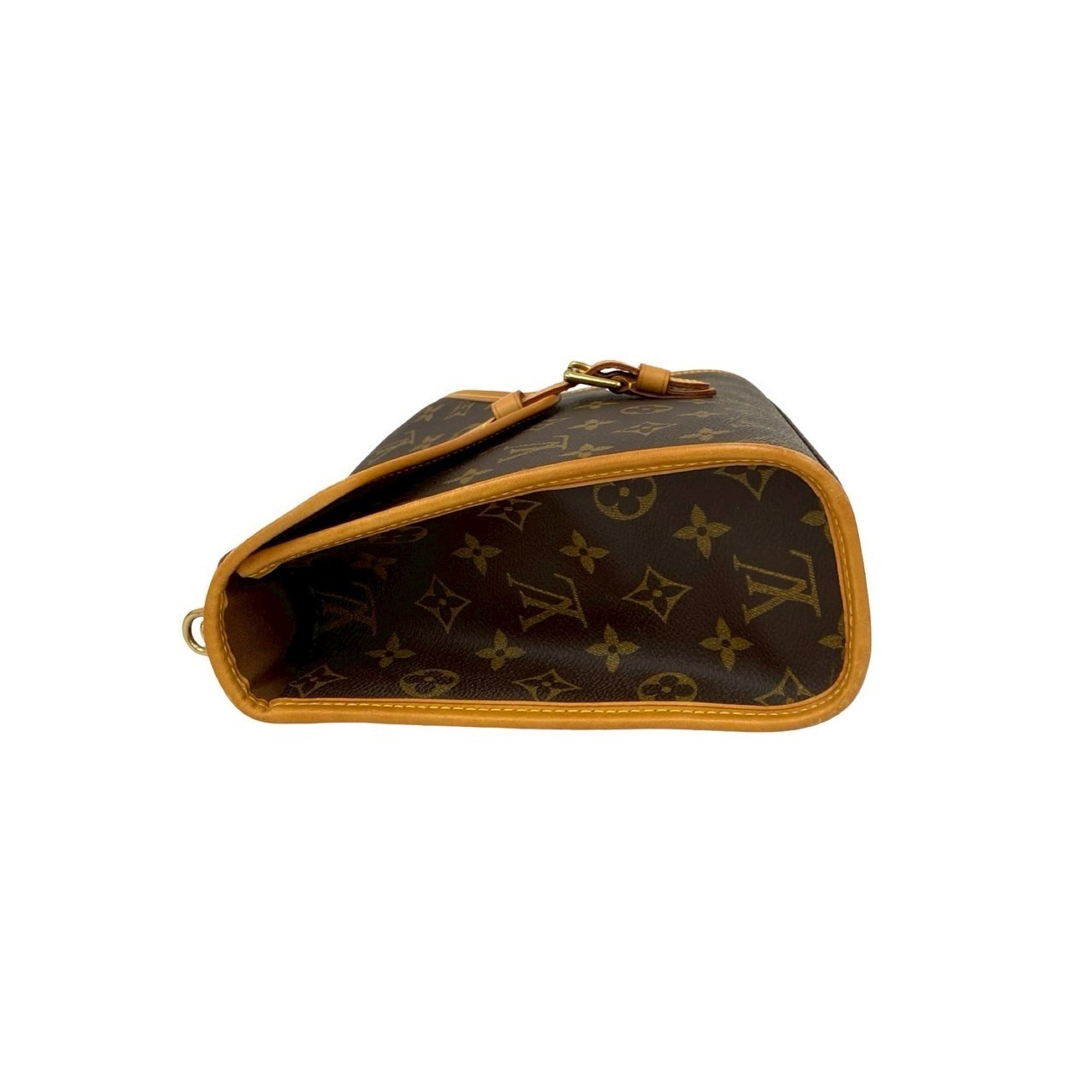 Louis Vuitton Brown Leather Pvc Handbag Shoulder Bag