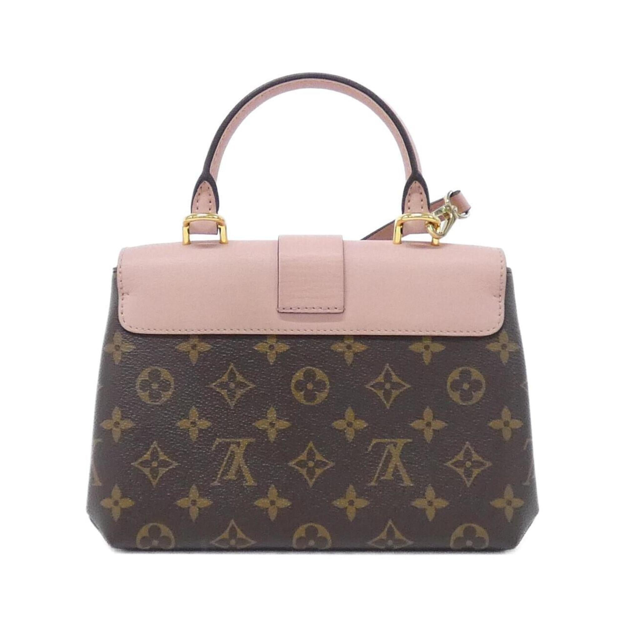 Louis Vuitton Marron Rose Poudre Coated Canvas Handbag