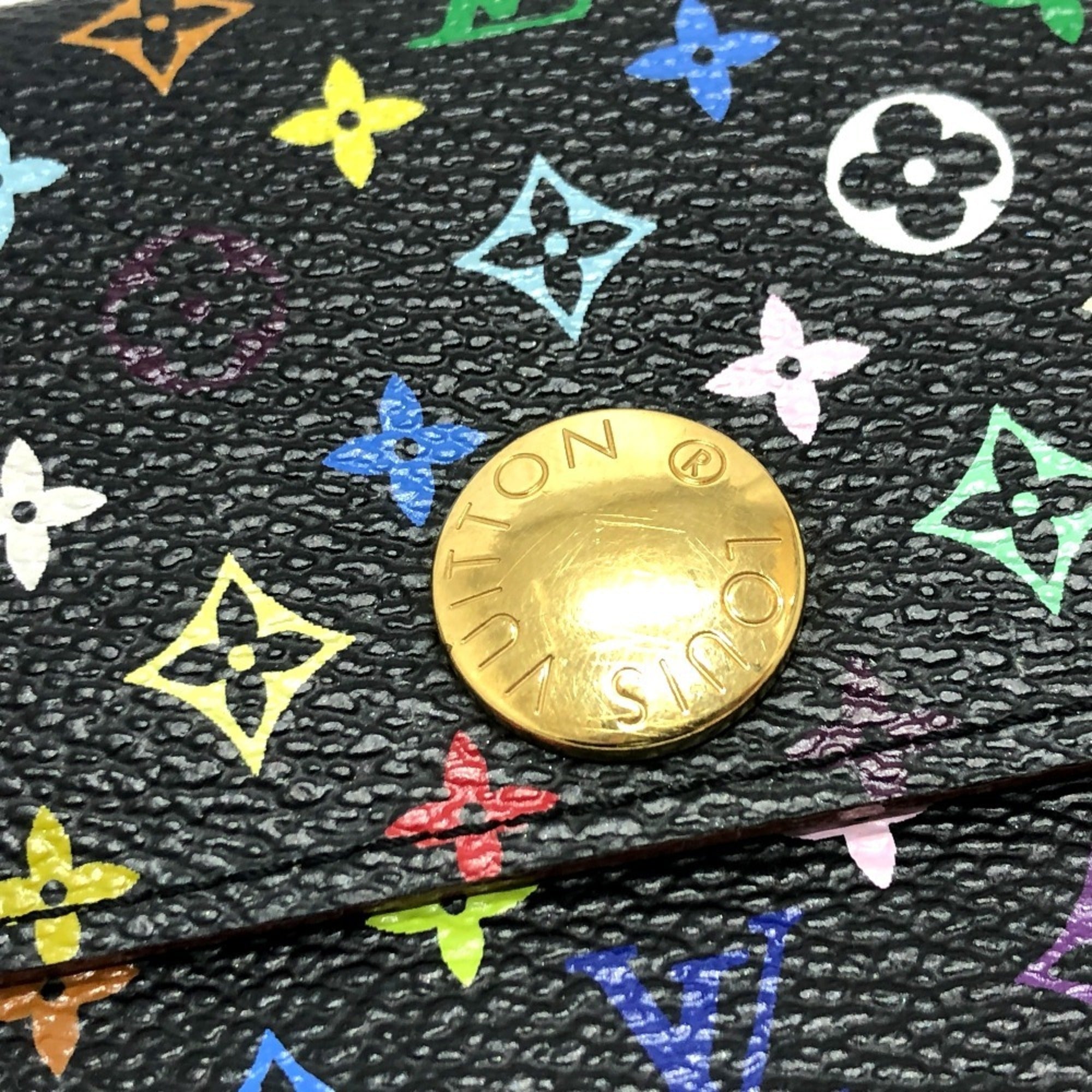 Louis Vuitton Black Monogram Multicolore Long Wallet