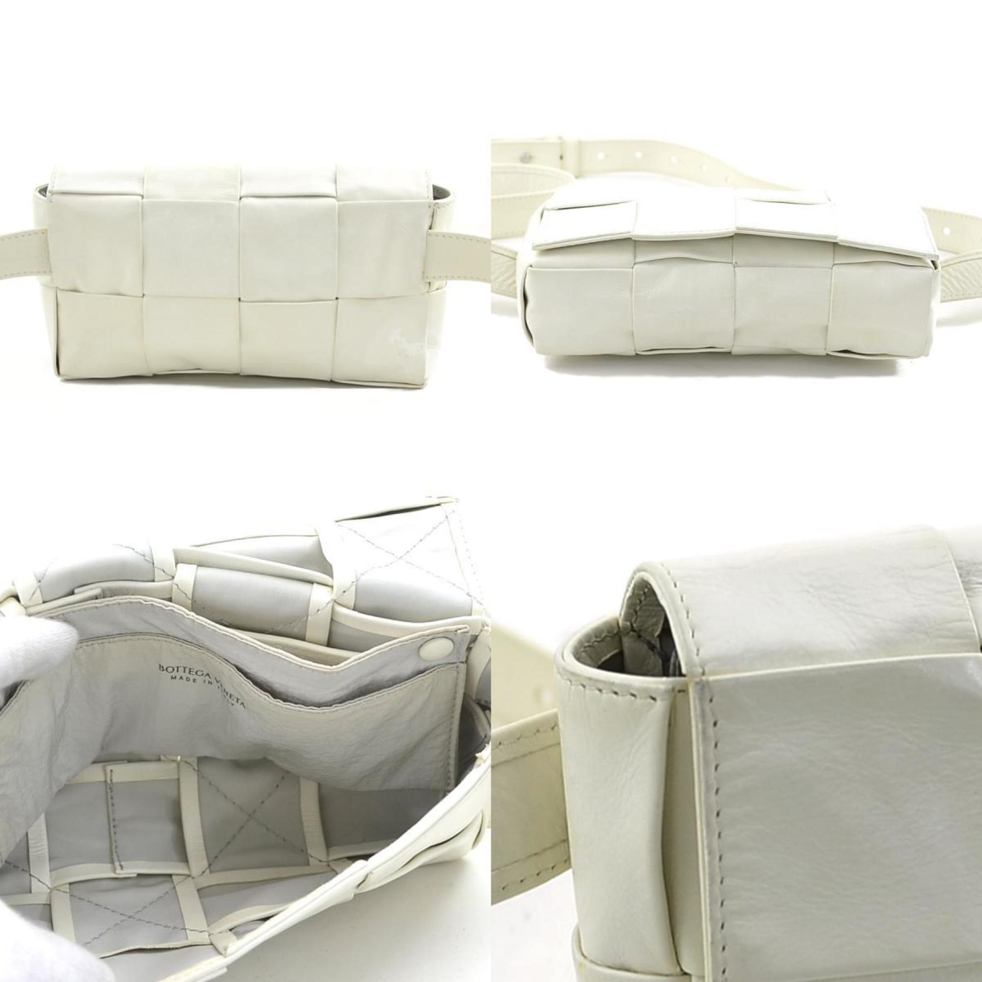 Bottega Veneta White Leather Fanny Pack
