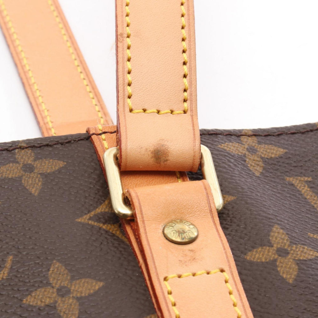 Louis Vuitton Monogram Brown Coated Canvas Leather Tote Bag