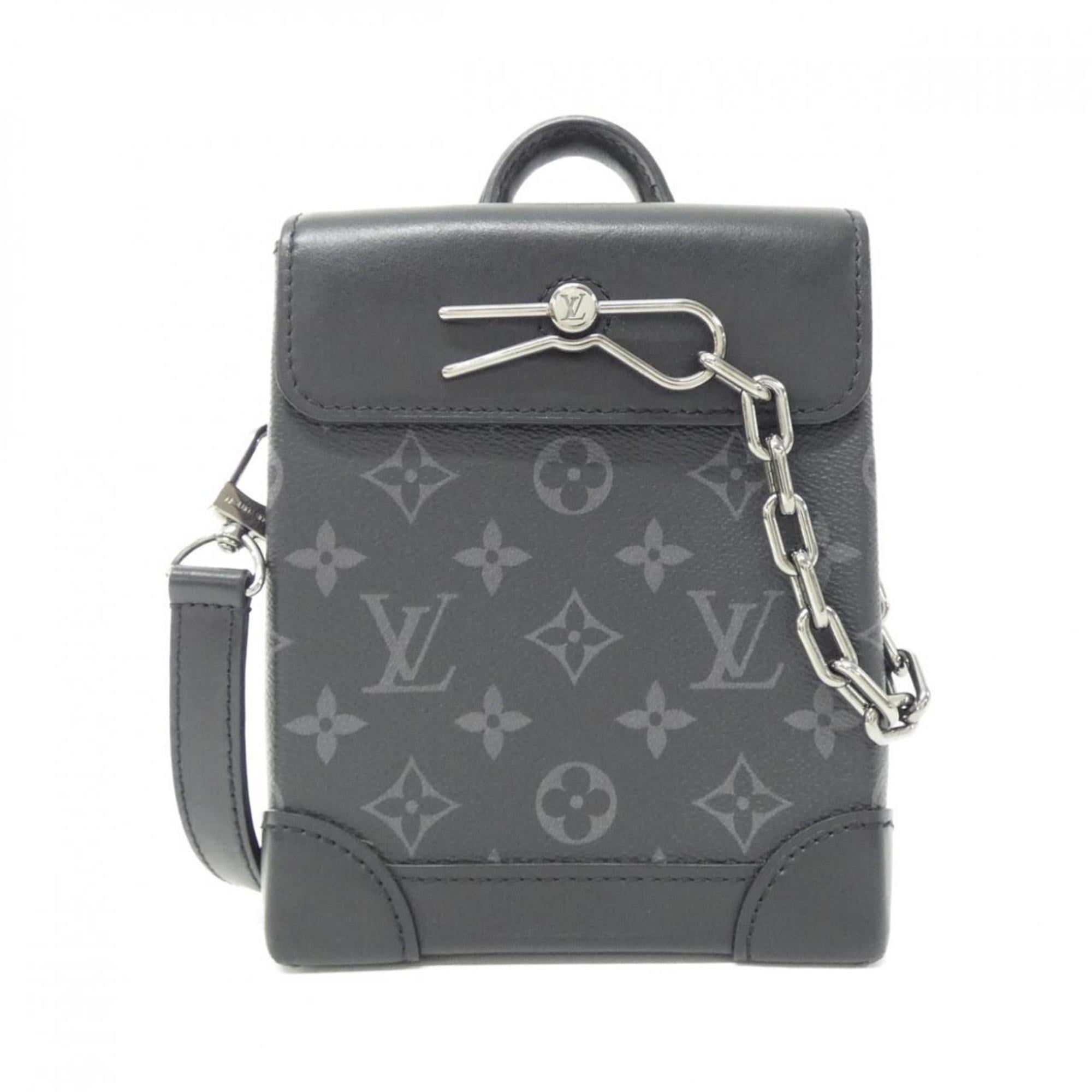 Louis Vuitton Black Coated Canvas Shoulder Bag