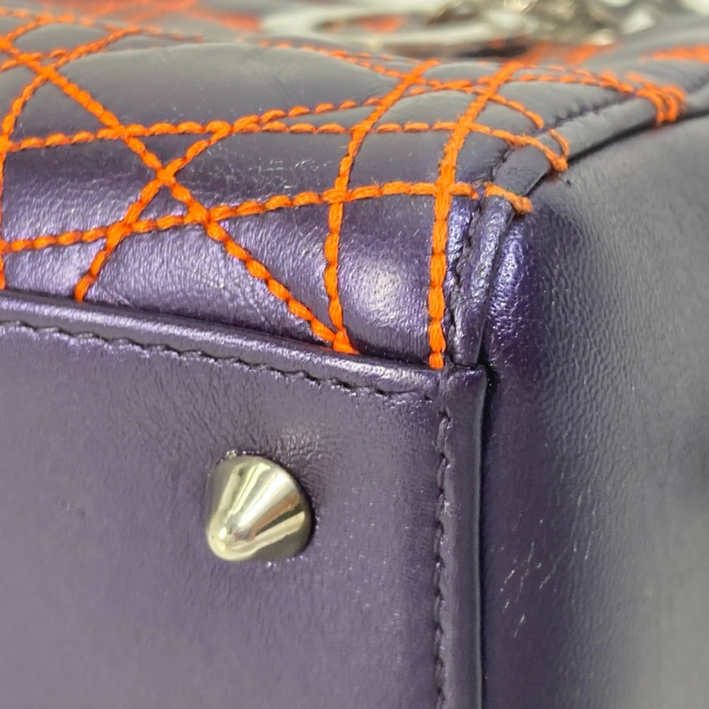 Christian Dior Purple Leather Handbag (Pre-Owned)