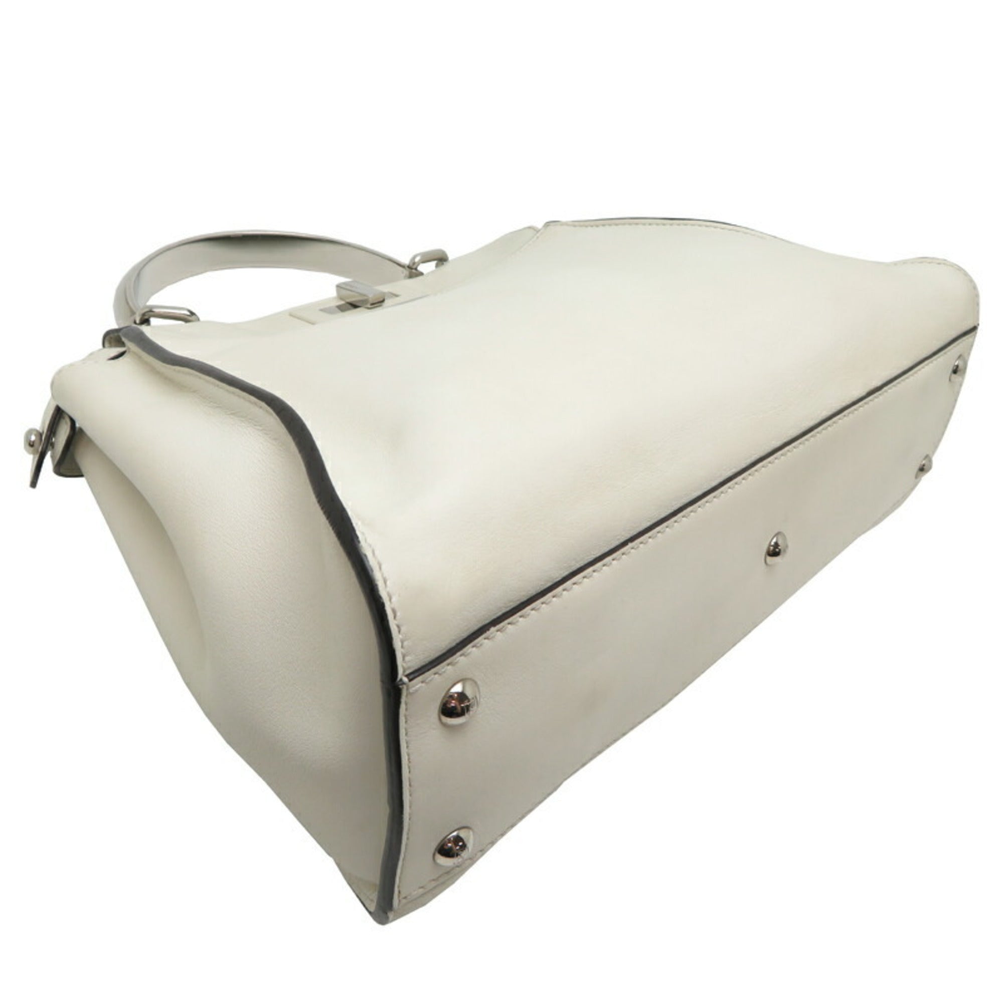 Fendi Peekaboo White Leather Handbag