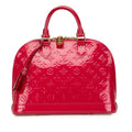 Louis Vuitton Red Color Rouge Grenadine Patent Leather Handbag