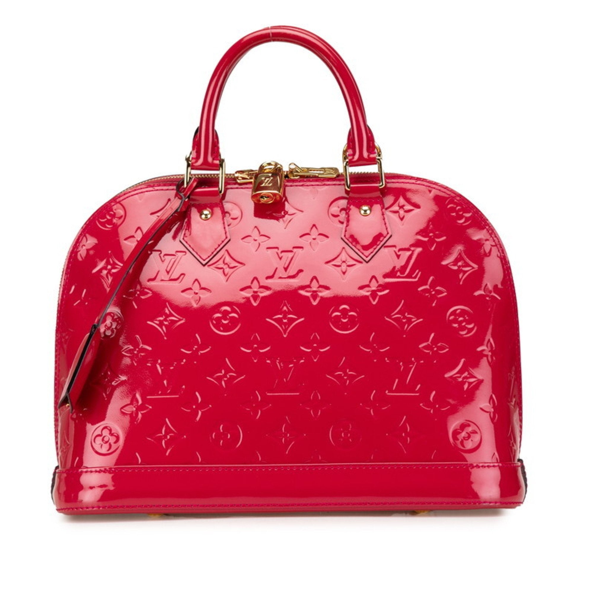 Louis Vuitton Red Color Rouge Grenadine Patent Leather Handbag
