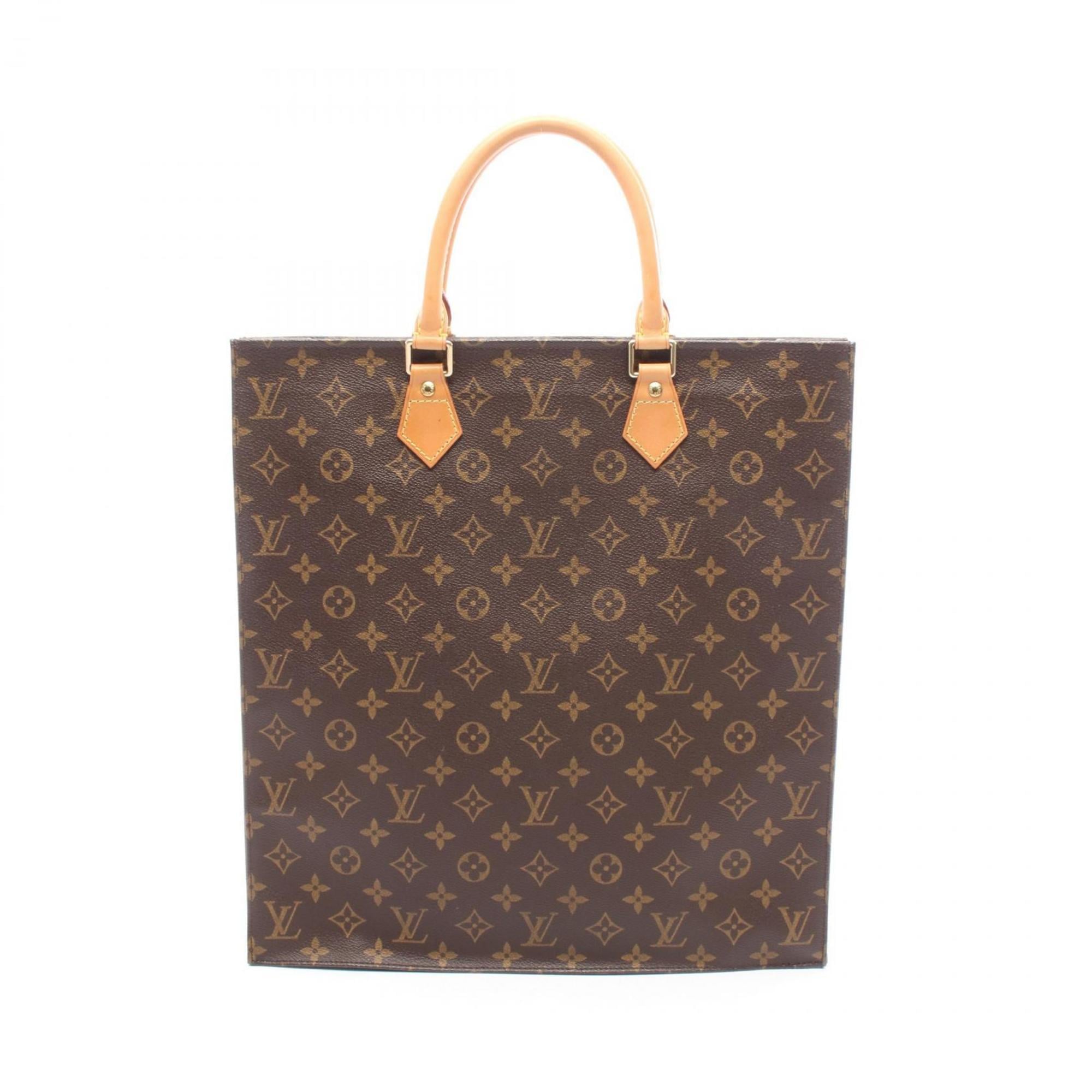 Louis Vuitton Brown Coated Canvas Leather Tote Bag