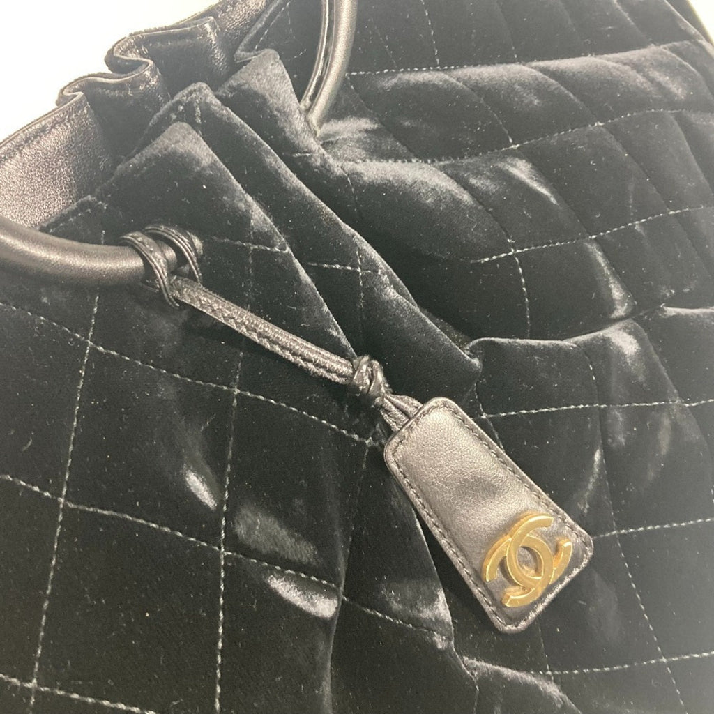 Chanel Black Leather Handbag Tote Bag