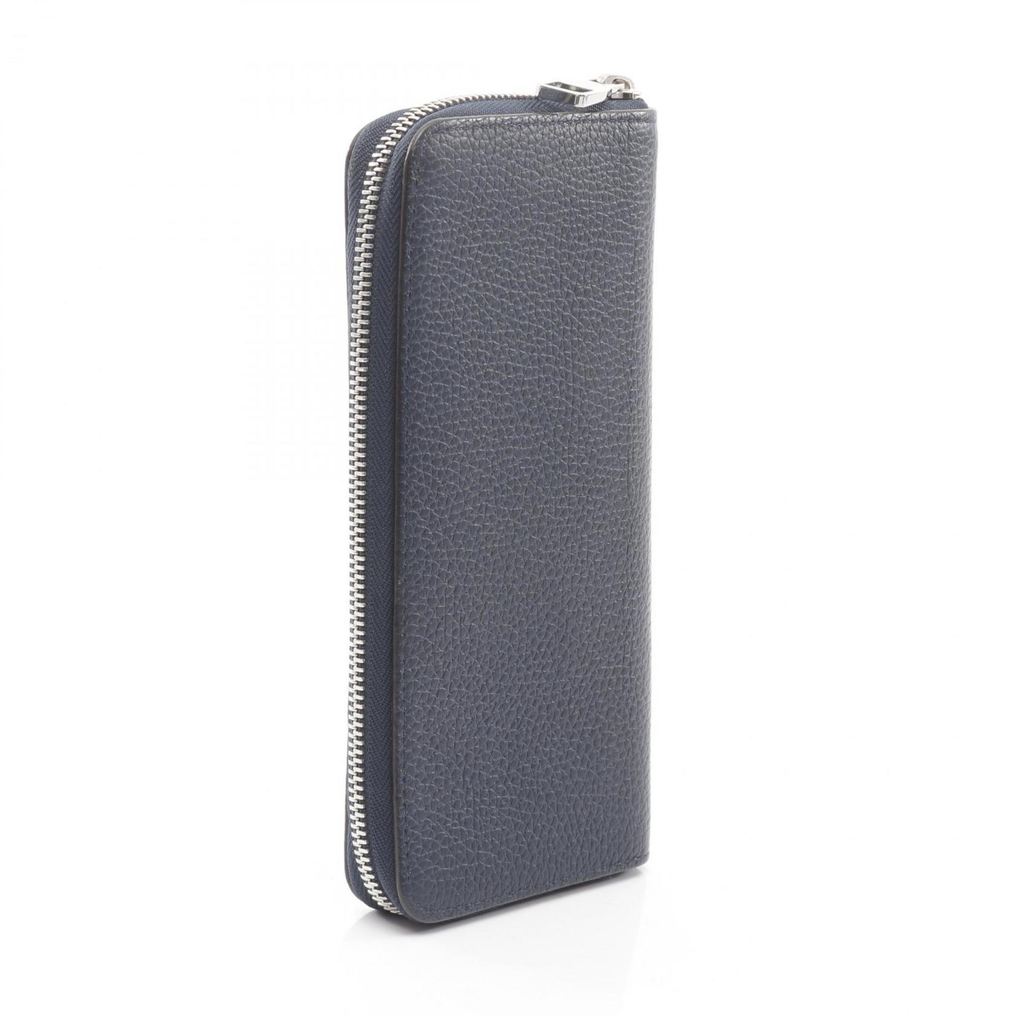 Louis Vuitton Navy Leather Long Wallet