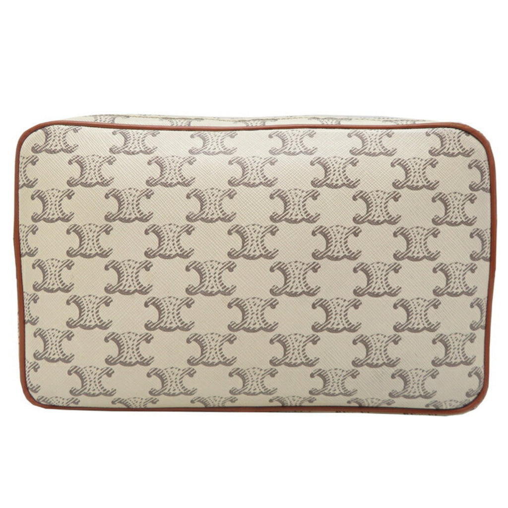 Celine White Pvc Leather Shoulder Bag