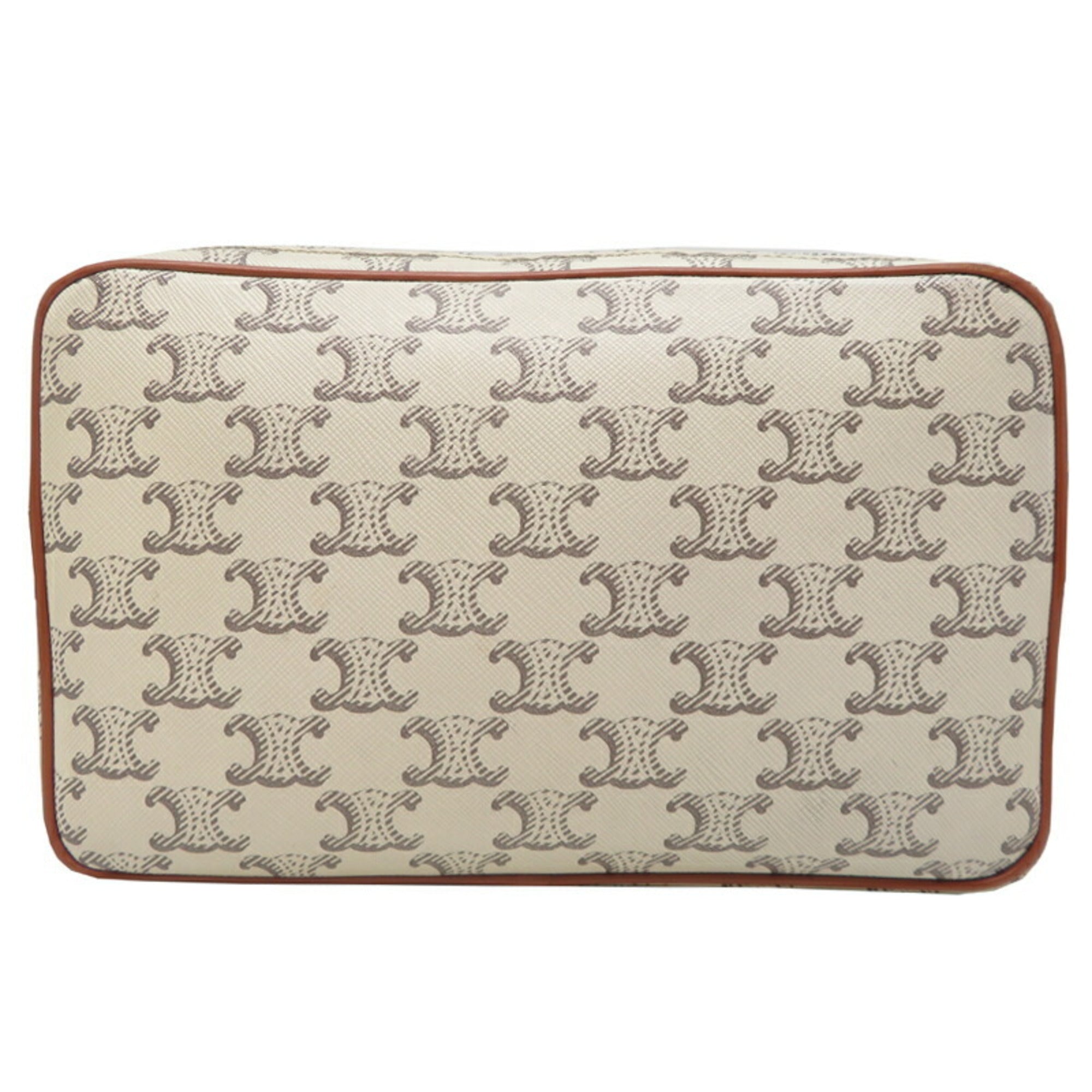 Celine White Pvc Leather Shoulder Bag