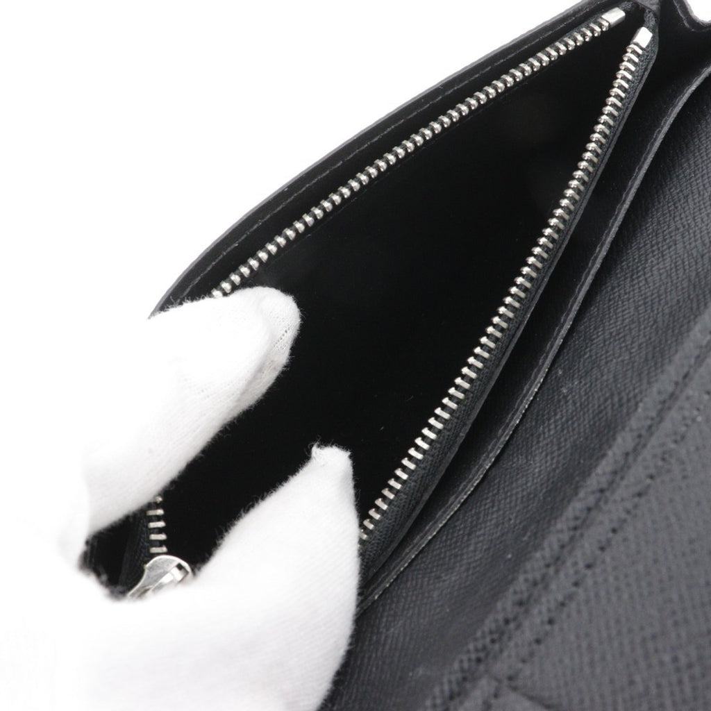 Louis Vuitton Taiga Black Noir Taiga Leather Long Wallet