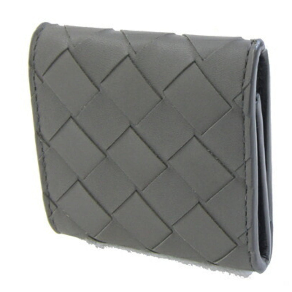 Bottega Veneta Dark Gray Intrecciato Coin Purse/Coin Case