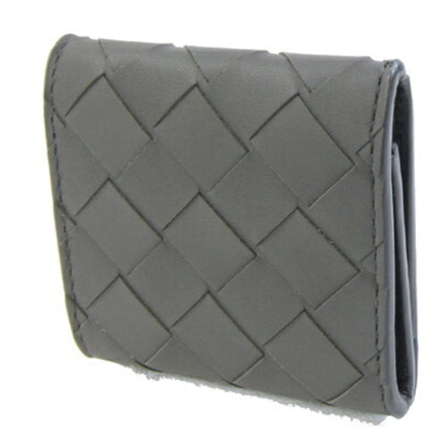 Bottega Veneta Dark Gray Intrecciato Coin Purse/Coin Case