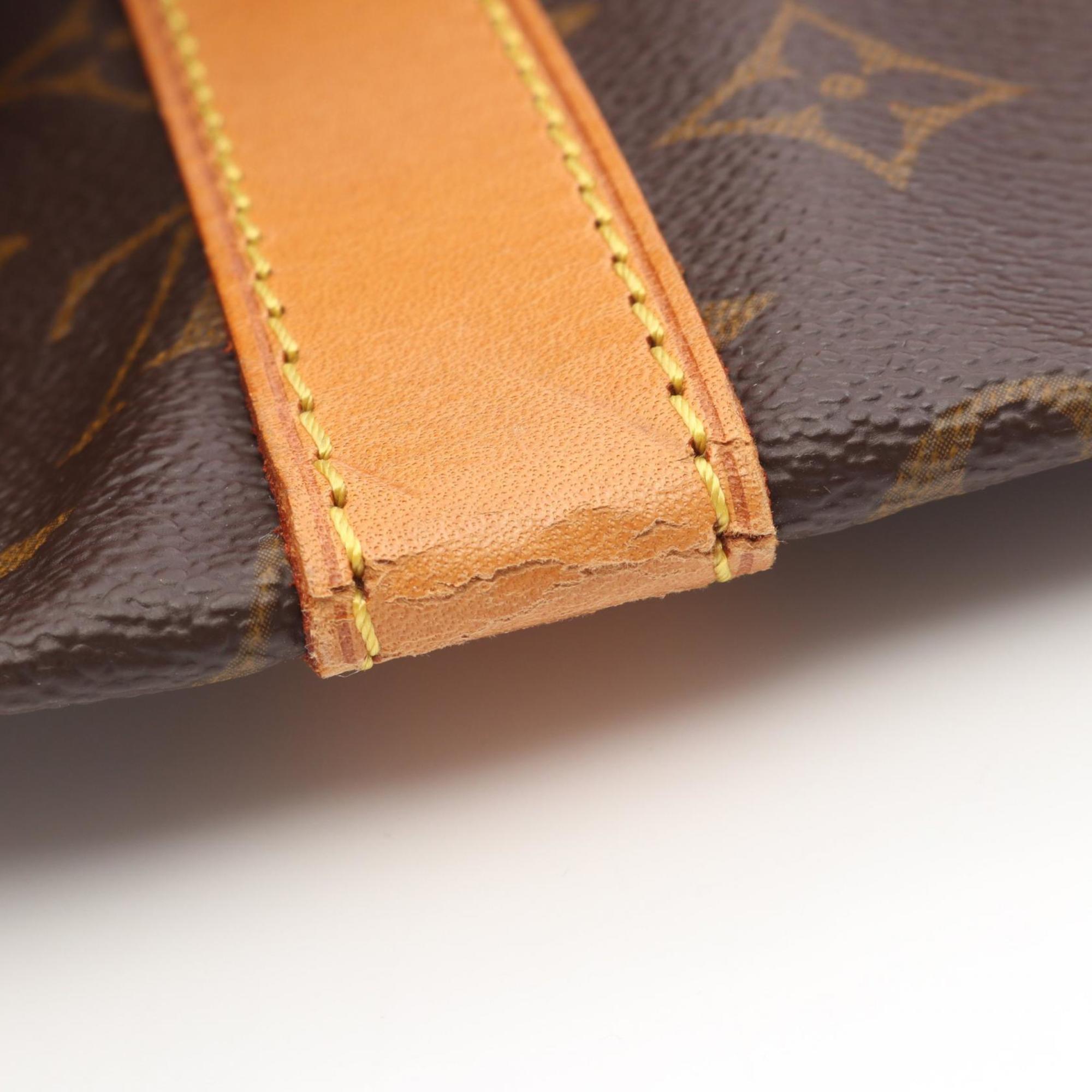 Louis Vuitton Brown Monogram Coated Canvas Leather Boston Bag Handbag
