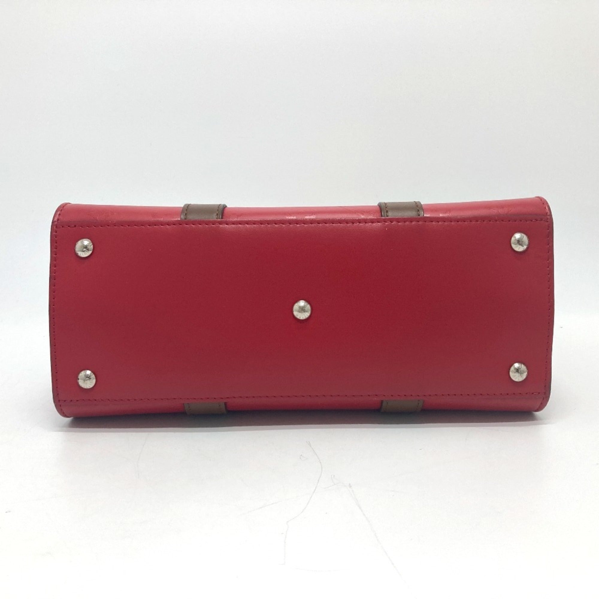 Louis Vuitton Red Color Leather Tote Bag