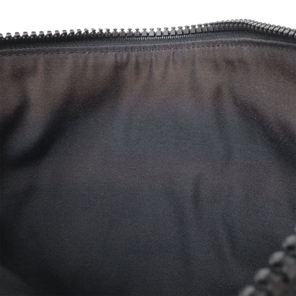 Gucci Black Gray Nylon Leather Shoulder Bag (Pre-Owned)