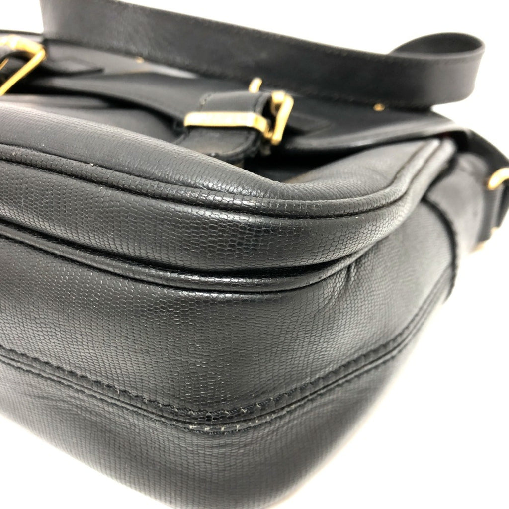 Celine Black Leather Shoulder Bag