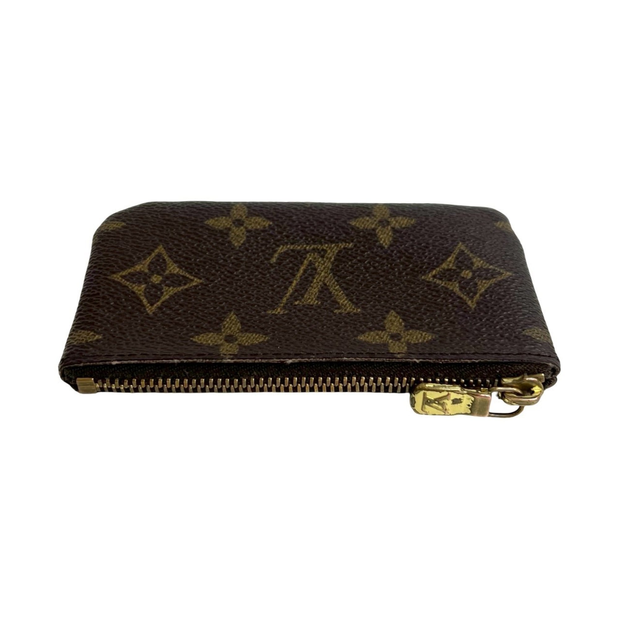 Louis Vuitton Brown Leather Pvc Coin Purse/Coin Case