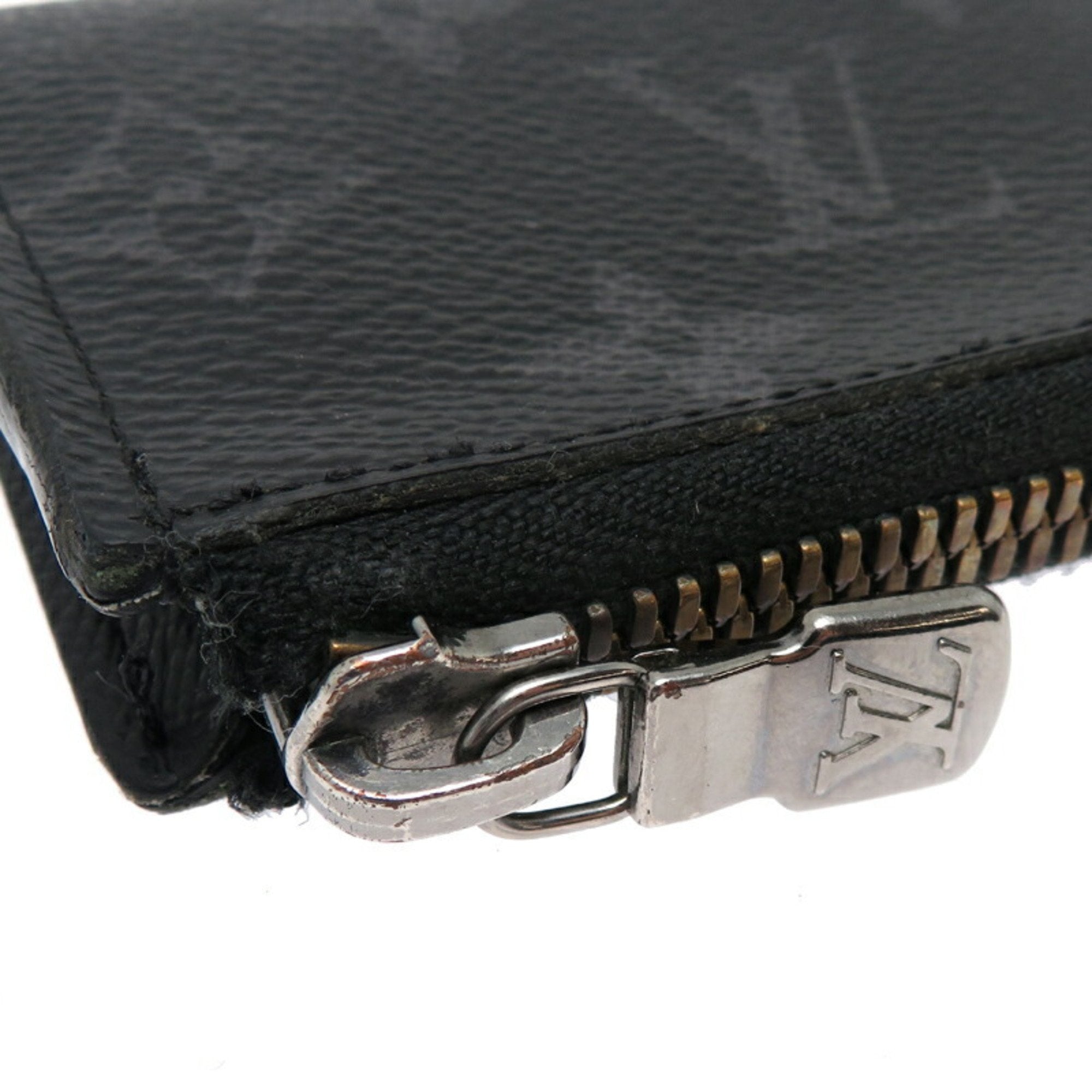 Louis Vuitton Black Monogram Eclipse Monogram Eclipse Coin Purse/Coin Case