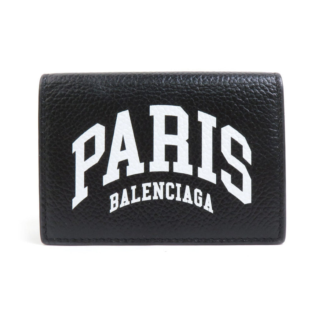 Balenciaga Black Leather Wallet (Tri-Fold)