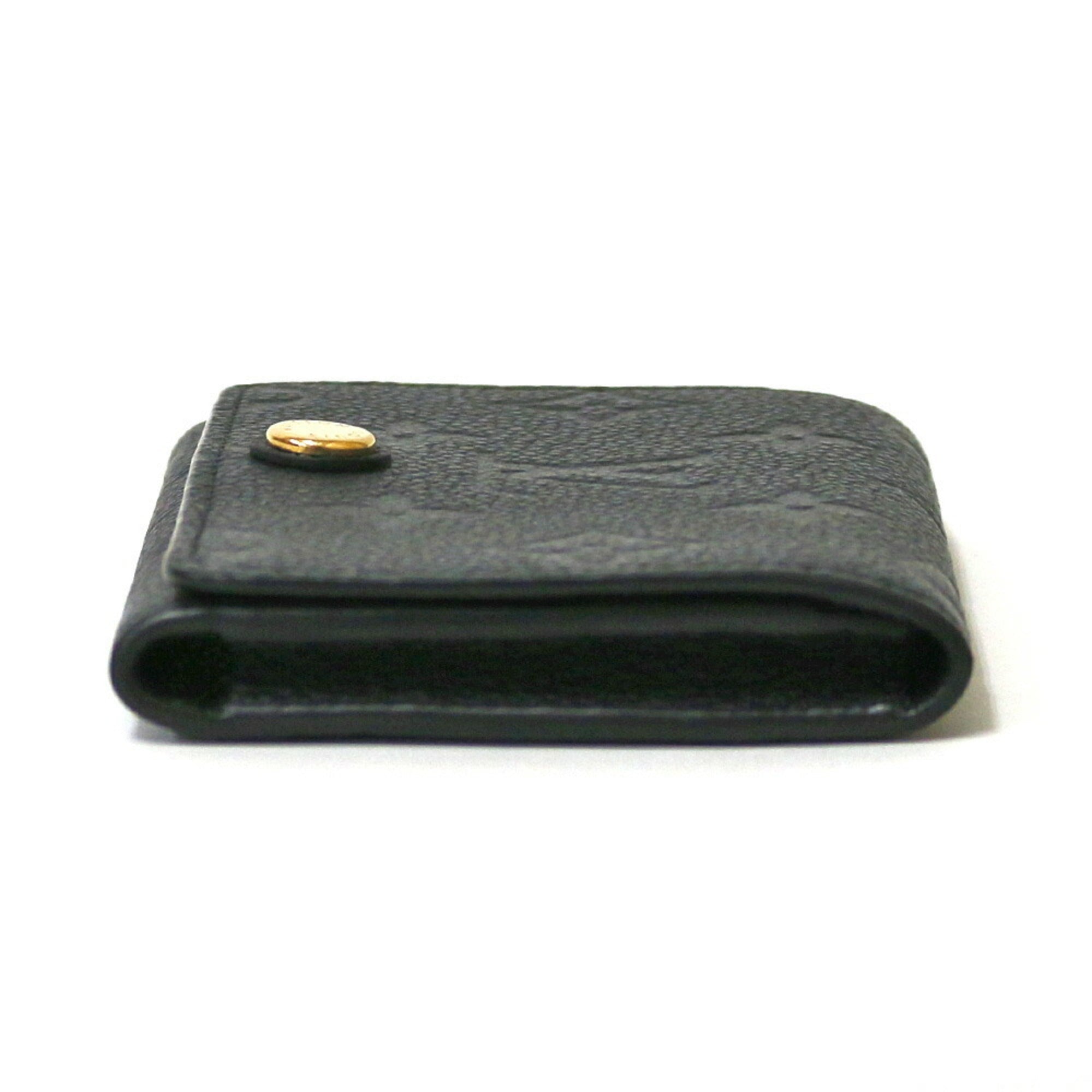 Louis Vuitton Card Case Monogram Amplant Initials Amberop Cult de Visit M58456 Black Ladies