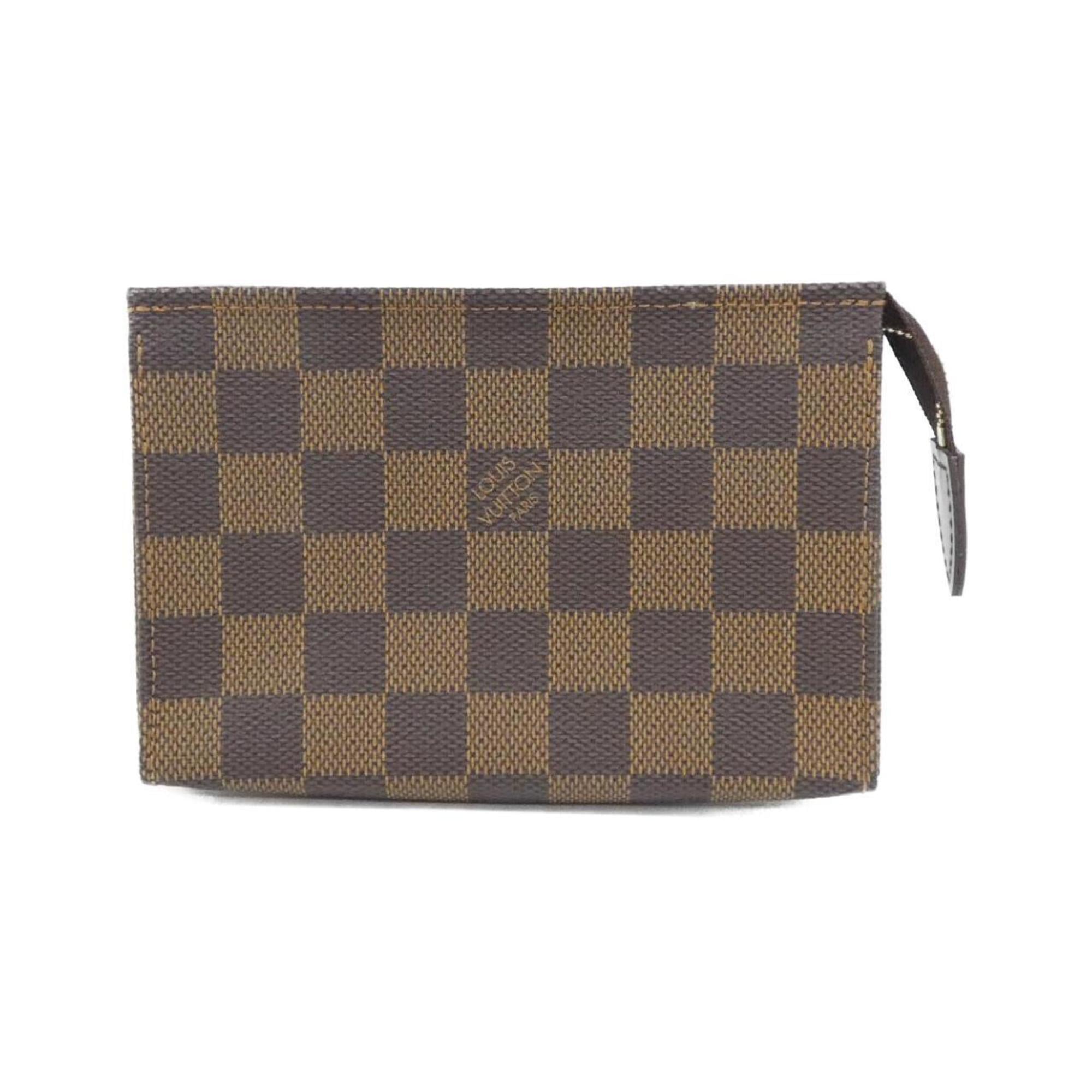 Louis Vuitton Brown Coated Canvas Handbag Pouch